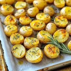 - 2 pounds baby potatoes, halved - 3 tablespoons olive oil - 1 teaspoon garlic powder - 1 teaspoon onion powder - 1 tablespoon dried oregano - 1 tablespoon dried basil - 1 teaspoon dried thyme - 1 teaspoon red pepper flakes (optional) - Salt and pepper to taste When I make Italian herb roasted potatoes, I always start with baby potatoes. They are small, tender, and cook evenly. Halving them helps them roast faster. I then coat them with olive oil. This oil adds flavor and helps the herbs stick. Next, I add garlic powder and onion powder. These seasonings give a rich taste. Dried oregano, basil, and thyme follow, bringing that classic Italian flavor. I love to sprinkle in red pepper flakes for a bit of heat, but that’s optional. Finally, I season with salt and pepper. This simple blend really makes the potatoes shine. - Fresh rosemary for garnish - Additional spices for variation For an extra touch, I like to use fresh rosemary as a garnish. It adds a lovely aroma and taste. Sometimes, I mix in other spices, like paprika or cumin, to change things up. These options let you customize the dish. Feel free to experiment and find your favorite combination! First, preheat your oven to 425°F (220°C). This step is key for crispy potatoes. Next, grab a large bowl. In this bowl, combine the halved baby potatoes with 3 tablespoons of olive oil. Then, add 1 teaspoon each of garlic powder and onion powder. Toss in 1 tablespoon of dried oregano, 1 tablespoon of dried basil, and 1 teaspoon of dried thyme. If you like a kick, add 1 teaspoon of red pepper flakes. Finally, sprinkle salt and pepper to taste. Mix everything well until the potatoes are coated. Now, it’s time to spread those potatoes. Line a baking sheet with parchment paper for easy cleanup. Spread the seasoned potatoes out in a single layer on the sheet. This helps them cook evenly. Pop the baking sheet into the oven and roast for about 25 to 30 minutes. Remember to toss the potatoes halfway through the cooking time. This ensures that all sides get golden and crispy. Once the potatoes are golden brown and tender, take them out of the oven. Let them cool for a few minutes. After that, taste a potato. Adjust the seasoning if needed. For the final touch, transfer the potatoes to a serving platter. Garnish them with fresh rosemary sprigs. This adds a nice pop of color and flavor. Enjoy the savory delight of your Italian herb roasted potatoes! To make the best Italian herb roasted potatoes, cut the potatoes evenly. This step helps them cook at the same rate. If you cut them into different sizes, some may get too soft while others stay hard. Aim for pieces that are about one inch wide. Tossing the potatoes halfway through roasting is also key. When you turn them, they get golden brown all over. This extra step ensures they roast evenly, and it boosts their flavor. Many cooks use too much oil or seasonings. Too much can make the potatoes greasy. Stick with three tablespoons of olive oil for two pounds of potatoes. This amount keeps them crispy without overwhelming their taste. Another mistake is not preheating the oven properly. Always set your oven to 425°F (220°C) before you start. A hot oven helps the potatoes get that perfect crunch. If the oven isn't hot enough, they will end up soggy instead of crispy. {{image_2}} You can change the taste of Italian herb roasted potatoes by using fresh herbs. Fresh herbs add a bright flavor. Try using fresh oregano, basil, and thyme if you have them. Chop them finely and mix them with the potatoes just like dried herbs. You can also add different spices for a unique twist. For a zesty kick, try adding paprika or cumin. You can even add lemon zest for a fresh citrus flavor. Experimenting with herbs and spices brings out new tastes. If you want a faster method, use an air fryer. Preheat your air fryer to 400°F (200°C). Toss the halved baby potatoes with olive oil and seasonings. Place them in the air fryer basket in a single layer. Cook for about 15-20 minutes. Shake the basket halfway through for even cooking. This method gives you crispy potatoes in less time. Grilling is another great option for smoky flavor. Preheat your grill to medium heat. Toss the potatoes in olive oil and seasonings. Place them in a grill basket or wrap them in foil. Grill for 20-25 minutes, turning occasionally. You’ll enjoy a delicious smoky taste that pairs well with many meals. To keep your Italian herb roasted potatoes fresh, store them in an airtight container. Make sure they cool down first before sealing the container. This helps prevent moisture buildup. You can store them in the fridge for about three to five days. If you want to keep them longer, consider freezing. Just remember that freezing may change their texture a bit. When reheating, the oven works best to keep the texture nice. Preheat your oven to 350°F (175°C). Spread the potatoes on a baking sheet and heat for about 10 to 15 minutes. This method helps them regain their crispiness. You can also try using a skillet over medium heat. Add a little olive oil if needed. For creative ideas, add leftovers to a breakfast scramble or toss them in a salad. You can even blend them into a soup for a hearty meal. You can serve these tasty potatoes with many dishes. They pair well with chicken, steak, or fish. Try them with grilled chicken or a juicy steak. They also work great with roasted veggies or a fresh salad. For a complete meal, add a protein and a green side. Yes, you can! While baby potatoes are great, other types work too. You might try Yukon Gold for a creamier texture. Russet potatoes can be fluffy and delicious when roasted. Fingerling potatoes add a unique shape and flavor. Just keep the cooking time the same for best results. To make this dish vegan, swap olive oil for avocado oil if you like. You can use plant-based butter instead of oil for a richer taste. Make sure to check your seasonings for any hidden animal products. This way, everyone can enjoy this tasty side! In this blog, we explored how to make Italian herb roasted potatoes. We covered the essential ingredients, from baby potatoes to olive oil and herbs. You learned step-by-step instructions for preparing and roasting. We shared tips to perfect your dish and avoid common mistakes. Finally, we discussed variations, storage, and reheating methods. These delicious potatoes are easy to make and full of flavor. Enjoy experimenting and sharing this recipe with others!