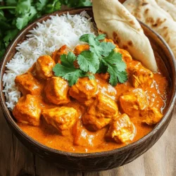 In this easy Chicken Tikka Masala recipe, you need a mix of spices, chicken, and creamy sauce. This dish brings together flavors from India right in your kitchen. It’s simple to make and great for any meal. - 500g chicken breast, cubed - 1 cup plain yogurt - 2 tablespoons lemon juice - 2 teaspoons garam masala - 1 teaspoon ground cumin - 1 teaspoon ground coriander - 1 teaspoon turmeric powder - 1 teaspoon red chili powder - 1 tablespoon ginger-garlic paste - 2 tablespoons vegetable oil - 1 large onion, finely chopped - 1 can (400g) crushed tomatoes - 1 cup coconut milk - Salt, to taste - Fresh cilantro, for garnish These ingredients create a tasty and rich meal. The chicken absorbs the spices well, making it juicy and flavorful. - Fresh ginger, sliced - Green chili, finely chopped - Bell peppers, cubed - Peas or spinach for added greens Adding these can enhance the taste and texture of your dish. Fresh ginger gives a nice kick, while veggies add color and nutrients. To start, I mix yogurt, lemon juice, garam masala, cumin, coriander, turmeric, chili powder, and ginger-garlic paste in a large bowl. This mix is what gives the chicken its rich flavor. Then, I add the cubed chicken to the marinade. I make sure each piece gets a nice coating. Cover the bowl and pop it in the fridge for at least one hour. For the best taste, I like to marinate it overnight. Next, I heat vegetable oil in a large skillet over medium heat. Once the oil is hot, I add the finely chopped onion. I sauté the onion until it turns golden brown. This step builds a great base flavor for the dish. After that, I add the marinated chicken to the skillet. I cook it for about 5 to 7 minutes. I want the chicken to brown nicely on all sides. Now, it’s time to add the crushed tomatoes and coconut milk to the skillet. I stir everything well to combine. Then, I bring the mixture to a boil. Once it boils, I reduce the heat to low. I let it simmer for 15 to 20 minutes. This allows the flavors to meld beautifully. I stir occasionally and adjust the salt to taste. When the chicken is cooked through and the sauce thickens, I take it off the heat. Before serving, I garnish with fresh cilantro. This adds a lovely touch and bright flavor. To make your chicken tikka perfect, marinate your chicken well. Use yogurt, lemon juice, and spices. Let it sit for at least one hour, but overnight is best. This helps the chicken soak up all that great flavor. When cooking, make sure the oil is hot before adding the chicken. This browns the meat nicely and adds depth to the dish. Stir occasionally while it cooks. This ensures even cooking and helps prevent sticking. One common mistake is not marinating long enough. Quick marinades do not allow the chicken to absorb flavors. Another mistake is cooking on too high heat. This can burn the spices and make the dish bitter. Also, be careful with your salt. Too much salt can overpower the other flavors. Lastly, don’t skip the coconut milk. It adds creaminess and balances the spice. The right tools make cooking easier. A large skillet or saucepan is best for this dish. It allows enough space for the chicken and sauce to cook. A good knife is key for chopping the onions. Use a mixing bowl for your marinade. A whisk can help mix ingredients smoothly. A spatula is great for stirring. If you have a meat thermometer, use it to check your chicken's doneness. Aim for 165°F (75°C) to ensure it is safe to eat. {{image_2}} For a tasty vegetarian tikka masala, swap chicken for cubed tofu or chickpeas. Both options soak up flavors well. Use the same marinade for tofu or chickpeas to keep the taste. Add extra veggies like bell peppers or spinach for color and nutrition. You can even use paneer, a soft Indian cheese, for a rich twist. Each option provides its unique taste while keeping the dish flavorful. You can adjust the spice level to fit your taste. For a mild version, reduce the red chili powder. You can also add a bit of sugar to balance the heat. If you love spicy food, add more chili powder or use fresh green chilies. Cooking it longer can also deepen the flavors. Always taste as you go to find your perfect spice balance. Feel free to get creative with your ingredients. Instead of coconut milk, you can use heavy cream for a richer sauce. Swap crushed tomatoes for fresh tomatoes for a lighter option. You can also play with spices; try adding cinnamon or cardamom for a warm touch. Each swap can change the flavor profile, making this dish your own. After enjoying your easy Chicken Tikka Masala, let it cool. Place the leftovers in an airtight container. This keeps the flavors fresh and tasty. You can store it in the fridge for up to 3 days. Make sure to label the container with the date. When you're ready to enjoy your leftovers, you can reheat them easily. Pour the Chicken Tikka Masala into a saucepan. Heat it on low to medium heat. Stir often to avoid sticking. If it seems thick, add a splash of water or coconut milk. You can also use a microwave. Place the dish in the microwave and cover it with a lid. Heat in short bursts, stirring in between, until hot. Freezing Chicken Tikka Masala is a great option for later meals. Let it cool completely before freezing. Transfer the dish into a freezer-safe container or bag. Remove as much air as you can. This helps prevent freezer burn. You can store it in the freezer for up to 3 months. When you're ready to eat, thaw it in the fridge overnight. Then reheat it as mentioned above. Enjoy your flavorful meal anytime! Yes, you can make Chicken Tikka Masala ahead of time. Prepare the dish fully and store it in the fridge. It stays fresh for up to three days. The flavors deepen, making it even tastier. Reheat it on the stove or in the microwave. When doing this, stir often to heat evenly. Chicken Tikka Masala pairs well with many sides. I recommend serving it with: - Fluffy basmati rice - Warm naan bread - Roasted vegetables - A fresh cucumber salad These sides balance the rich flavors of the dish. They also add texture and freshness. You can easily make a dairy-free Chicken Tikka Masala. Replace yogurt with coconut yogurt or a nut-based yogurt. Use coconut milk instead of regular cream. This keeps the dish creamy and delicious. The spices still shine through, making it satisfying and tasty. You learned about the key ingredients for delicious Chicken Tikka Masala. I shared step-by-step cooking instructions, along with tips to avoid common mistakes. You discovered tasty variations and how to store leftovers properly. Making this dish can be a fun and tasty adventure. Enjoy experimenting with flavors and sharing meals with others. With practice, you will master your skills and create your own favorite version.