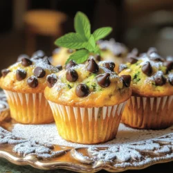 To make these tasty muffins, you will need the following main ingredients: - 1 cup grated zucchini (about 1 medium zucchini) - 1 cup all-purpose flour - 1/2 cup whole wheat flour - 1/2 cup granulated sugar - 1/2 cup brown sugar, packed - 1/3 cup vegetable oil or melted coconut oil - 2 large eggs - 1 teaspoon vanilla extract - 1 teaspoon baking soda - 1/2 teaspoon baking powder - 1/2 teaspoon salt - 1 teaspoon ground cinnamon - 1/2 cup semi-sweet chocolate chips These ingredients work together to create a moist and flavorful muffin, with a delightful chocolatey touch. To boost the flavor of your muffins, consider adding these optional ingredients: - 1/2 cup chopped walnuts - 1/4 cup shredded coconut - 1/4 cup raisins or dried cranberries These add-ins can give your muffins extra crunch and sweetness, making them even more enjoyable. If you have allergies or dietary restrictions, here are some easy substitutions: - For gluten-free muffins, use gluten-free all-purpose flour. - For a dairy-free option, use dairy-free chocolate chips. - Replace eggs with flaxseed meal mixed with water (1 tablespoon flaxseed + 2.5 tablespoons water). These substitutions ensure everyone can enjoy these delicious muffins without worry. Start by gathering all your ingredients. You need one cup of grated zucchini. This is about one medium zucchini. Next, measure one cup of all-purpose flour and half a cup of whole wheat flour. You will also need half a cup of granulated sugar and half a cup of brown sugar, packed. For the wet mix, grab one-third cup of vegetable oil or melted coconut oil, two large eggs, and one teaspoon of vanilla extract. Don't forget the dry ingredients: one teaspoon of baking soda, half a teaspoon of baking powder, half a teaspoon of salt, and one teaspoon of ground cinnamon. Lastly, have half a cup of semi-sweet chocolate chips ready. If you like, you can add half a cup of chopped walnuts for extra crunch. First, preheat your oven to 350°F (175°C). Line a 12-cup muffin tin with paper liners or grease it with cooking spray. In a large bowl, mix the grated zucchini with the vegetable oil, eggs, and vanilla. Whisk until everything is smooth. In another bowl, combine the all-purpose flour, whole wheat flour, granulated sugar, brown sugar, baking soda, baking powder, salt, and cinnamon. Stir these dry ingredients well. Now, slowly add the dry mix to the wet mix. Be gentle while mixing until just combined. Remember, overmixing can make your muffins tough. Finally, fold in the chocolate chips and walnuts, ensuring they’re evenly spread in the batter. Using a scoop or a spoon, fill each muffin cup about three-quarters full. Place the muffin tin in the preheated oven. Bake for 18 to 20 minutes. Check if they’re done by inserting a toothpick into a muffin. If it comes out clean, they are ready. Once baked, take them out and let them cool in the pan for five minutes. After that, transfer them to a wire rack to cool completely. Enjoy the warm, chocolatey goodness of your zucchini muffins! To keep your muffins moist and fluffy, always use fresh ingredients. Fresh eggs and vegetables make a big difference. Zucchini holds a lot of water, so don't squeeze it dry. Just grate and add it straight to the mix. Use a mix of all-purpose and whole wheat flour for better texture. Adding a little extra sugar helps too. This gives your muffins a nice lightness. Bake them until they're just done. Check with a toothpick; it should come out clean but not dry. Grating zucchini is easy but has a few tricks. First, wash the zucchini well to remove any dirt. Use a box grater or a food processor for speed. Grate the zucchini on the largest holes for a good texture. You want it to blend in but still add moisture. If you have a lot of water in your zucchini, use a clean cloth to absorb some. This keeps your batter from becoming too runny. Always measure the grated zucchini after you grate it. This helps you get the right amount for the recipe. To keep your muffins fresh, store them in an airtight container. They stay good at room temperature for a few days. If you want to keep them longer, freeze them. Just wrap each muffin in plastic wrap and put them in a freezer bag. They can last up to three months in the freezer. To enjoy again, simply thaw at room temperature or warm them in the microwave. This helps bring back their soft texture. {{image_2}} To make gluten-free chocolate chip zucchini muffins, swap the all-purpose flour for a gluten-free blend. Look for a mix that has xanthan gum, as it helps with texture. You can use the same amount of gluten-free flour as the recipe calls for in all-purpose flour. Your muffins will still be moist, tasty, and full of chocolate goodness. If you want to make these muffins vegan, replace the eggs with flax eggs. To make a flax egg, mix one tablespoon of ground flaxseed with three tablespoons of water and let it sit for five minutes. You can also use applesauce or mashed banana as an egg substitute. For the milk, use almond milk, soy milk, or any plant-based milk you prefer. This keeps the muffins fluffy and delicious without the eggs or dairy. You can customize your muffins in many ways. Adding chopped walnuts gives a nice crunch and extra flavor. You can also add spices like nutmeg or ginger for a warm taste. Try mixing in dried fruit, such as raisins or cranberries, for a sweet twist. For an extra chocolate kick, add more chocolate chips or use dark chocolate. Experiment with these options to find your favorite combination! To keep your chocolate chip zucchini muffins fresh, store them in an airtight container. Place a layer of paper towel at the bottom. This helps absorb moisture and keeps the muffins soft. You can store them at room temperature for up to three days. If you want to keep them longer, refrigerate them. They can last up to a week in the fridge. Freezing muffins is a great way to save some for later. First, let the muffins cool completely. Then, wrap each muffin tightly in plastic wrap. You can also place them in a freezer-safe bag. Make sure to remove as much air as possible. Frozen muffins can last for up to three months. When you're ready to eat them, just thaw them at room temperature or heat them in the microwave. To reheat your muffins, you can use the microwave or the oven. For the microwave, heat one muffin for about 15-20 seconds. This warms it up without drying it out. If you prefer the oven, preheat it to 350°F (175°C). Place the muffins on a baking sheet and heat for about 10 minutes. This method keeps the muffins nice and soft. Enjoy your warm, tasty treat! Yes, you can use frozen zucchini. Just make sure to thaw it first. Drain any extra water after thawing. This helps keep your muffins from becoming too soggy. Frozen zucchini works well and saves you prep time. These muffins stay fresh for about 2 to 3 days at room temperature. Store them in an airtight container. This keeps them soft and tasty. If you want to keep them longer, consider refrigerating them. If you don’t have chocolate chips, try using raisins or dried fruit. You can also use chopped nuts for a different texture. For a fun twist, add some peanut butter chips or white chocolate chips. The muffins will still taste great! You’ve learned about the key ingredients for chocolate chip zucchini muffins, along with how to mix, bake, and store them. I shared tips to keep your muffins moist and ideas for variations, like gluten-free or vegan. Remember, you can swap ingredients to fit your needs. These muffins are tasty, fun, and great for any time. Enjoy baking and sharing them! They’re sure to be a hit with everyone.