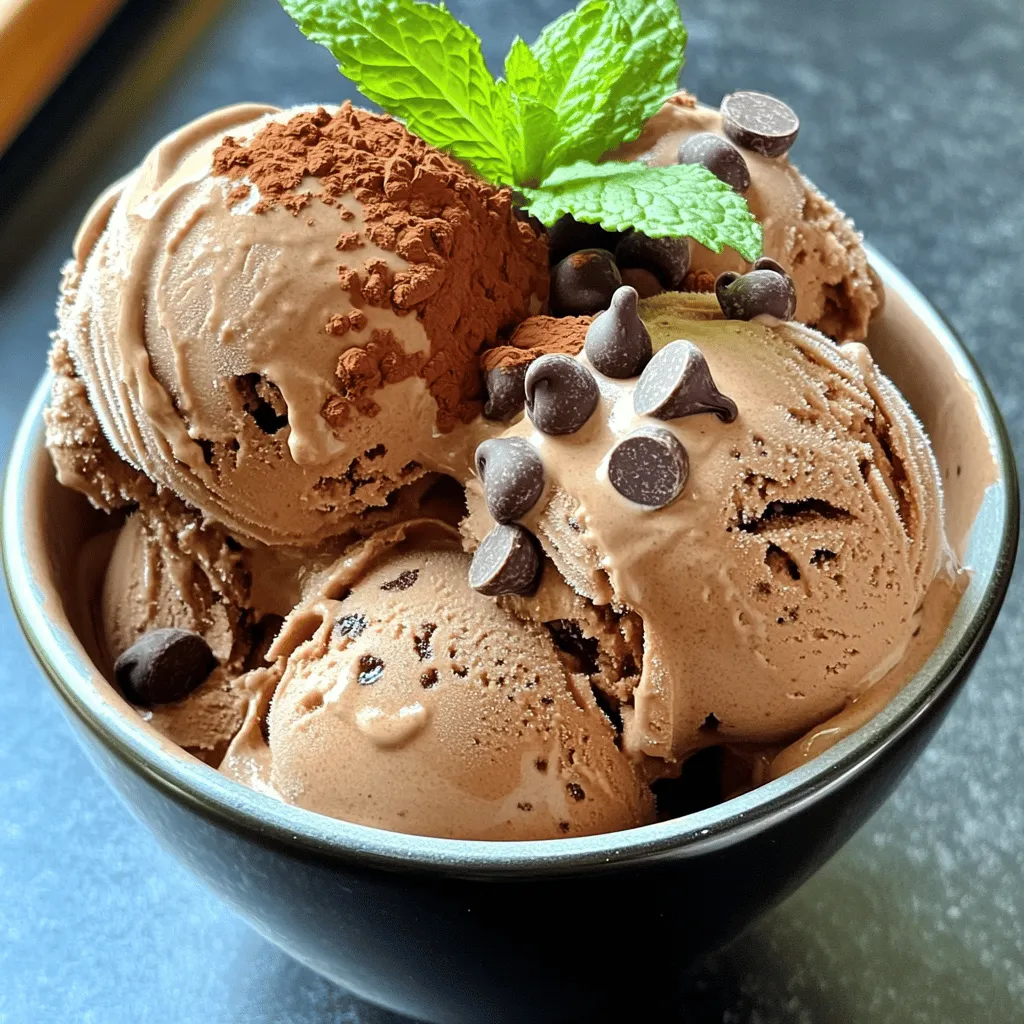 - 2 cups heavy cream - 1 cup whole milk - 1 cup granulated sugar - 2 tablespoons instant espresso powder - 1 teaspoon vanilla extract - 1 cup semi-sweet chocolate chips - A pinch of sea salt If you want to make this ice cream dairy-free, use coconut cream or almond milk instead of heavy cream and whole milk. For a sweeter option, try using honey or agave syrup instead of granulated sugar. These swaps can still give you a tasty treat while meeting your dietary needs. 1. Heating the cream and milk Start by taking a medium saucepan. Add 2 cups of heavy cream, 1 cup of whole milk, and 1 cup of granulated sugar into it. Heat this mixture over medium heat. Stir gently. Watch closely to ensure it does not boil. You want the sugar to dissolve completely. 2. Dissolving the sugar and espresso Once the sugar is gone, remove the saucepan from the heat. Now, mix in 2 tablespoons of instant espresso powder and 1 teaspoon of vanilla extract. Stir until the espresso is fully dissolved. This simple step brings out that rich, coffee flavor. 1. Cooling the mixture Let the mixture cool down to room temperature. Then, cover it and put it in the fridge for at least 2 hours. This chilling step is crucial. It helps the flavors meld together and prepares the mix for churning. 2. Churning in an ice cream maker Once chilled, pour the mixture into your ice cream maker. Follow the manufacturer’s instructions for churning. You'll know it's ready when it thickens and looks like soft serve. This process usually takes about 20 to 25 minutes. 1. Adding chocolate chips During the last few minutes of churning, add in 1 cup of semi-sweet chocolate chips. This ensures that the chips spread evenly throughout your ice cream. The chocolate will melt slightly, adding a wonderful texture. 2. Freezing and serving instructions After churning, transfer the ice cream to an airtight container. Freeze it for at least 4 hours or until it's firm. When you’re ready to serve, let it sit at room temperature for about 5 to 10 minutes. This softens it up for easy scooping. Enjoy your creamy, coffee-flavored delight! To make your ice cream creamy, start with cold ingredients. Use heavy cream and whole milk right from the fridge. Warm the cream and milk gently to dissolve sugar. Stir often, but don't let it boil. This helps keep the mix smooth. After mixing in the espresso, let it cool. Chill the mix for at least two hours. A cold base helps the ice cream churn better. The final texture will be soft and creamy. Want a stronger coffee taste? Add more espresso powder. Just one extra tablespoon can boost the flavor. Experiment with different chocolate types, too. Try dark chocolate for a richer taste. You can also use milk chocolate for a sweeter treat. Mixing flavors adds a fun twist to classic recipes. For a great presentation, serve your ice cream in chilled bowls. Garnish with cocoa powder for a touch of elegance. You can also sprinkle more chocolate chips on top. A sprig of mint adds a nice color contrast. Pair your ice cream with strong coffee or a sweet dessert. Brownies or cookies work well for a perfect match. Enjoy the rich flavors together! {{image_2}} To make a vegan version, swap out the dairy. Use coconut milk or almond milk instead of cream and whole milk. You can also use coconut cream for a rich texture. For sweetening, use maple syrup or agave nectar instead of granulated sugar. This keeps it plant-based and delicious. Just mix the vegan milk with espresso powder and vanilla, then follow the same steps to churn. If you want a dairy-free treat, use nut milk like cashew or soy milk. These alternatives work well in ice cream recipes. You can also try oat milk for a creamier base. Adjust the sugar to taste, as some milk alternatives are sweeter than cow's milk. This option is just as tasty and will satisfy your cravings. You can get creative with flavors. Add a pinch of cinnamon or nutmeg for warmth. For a chocolate twist, try dark chocolate chips or even white chocolate. You could also add a splash of coffee liqueur for an adult version. Mix and match these ideas to find your perfect scoop. Each variation makes the ice cream unique and fun. To keep your Espresso Chocolate Chip Ice Cream fresh, use the right freezing methods. First, always store the ice cream in an airtight container. This helps prevent ice crystals from forming. Make sure to fill the container to the top. This reduces air exposure. You can also layer plastic wrap on the surface before sealing. This extra step helps keep it creamy and smooth. Homemade ice cream like this can last about 2 to 3 weeks in the freezer. After that, it may lose flavor and texture. If you want to enjoy it longer, consider freezing it in smaller batches. This way, you can eat a small amount and keep the rest fresh. If you have leftover ice cream, store it properly after each use. Use a clean scoop to avoid melting the ice cream. If the ice cream softens too much, it’s best to refreeze in smaller portions. This helps maintain a good texture. Avoid re-freezing ice cream that has melted completely, as it can change the taste and texture. Always check for any ice crystals before serving again. Can I make this without an ice cream maker? Yes, you can make this ice cream without a machine. Pour the chilled mixture into a shallow dish. Freeze it for about 45 minutes, then stir it every 30 minutes. Repeat this for about 2 to 3 hours until it is creamy. This method mimics the churning process. How do I fix ice cream that’s too hard? If your ice cream is too hard, let it sit at room temperature for 5 to 10 minutes before scooping. This softens it and makes it easier to serve. You can also mix in a little milk to adjust the texture. What are some good toppings for this flavor? You can top your espresso chocolate chip ice cream with: - Whipped cream - Cocoa powder - Additional chocolate chips - Crushed nuts - A drizzle of caramel or fudge Caloric content per serving Each serving of this ice cream contains about 400 calories. This can vary based on portion size and any toppings you choose. Allergen information This recipe contains dairy and chocolate. If you have allergies to these, consider using dairy-free products and carob chips instead of chocolate. Recommendations for store-bought options and brands If you prefer store-bought, look for brands like Haagen-Dazs or Ben & Jerry's. They offer high-quality espresso chocolate chip ice cream. Always check for allergens and ingredients to find the best option for you. You can make delicious espresso chocolate chip ice cream at home. We covered easy steps, key ingredients, and creative variations. You learned about substitutes for different diets and tips for the best texture and flavor. In the end, whether you go classic or try vegan options, homemade ice cream can bring joy. Enjoy every scoop and share it with others. Ice cream is meant to be fun and delicious, so get started!