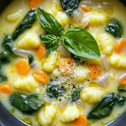 To make this soup, you need a few key items. Here’s what you’ll need: - 1 tablespoon olive oil - 1 onion, chopped - 3 cloves garlic, minced - 1 carrot, diced - 1 celery stalk, diced - 1 teaspoon dried Italian herbs - 4 cups vegetable broth - 1 (16-ounce) package potato gnocchi - 1 cup heavy cream or coconut cream - 2 cups fresh spinach - Salt and pepper to taste - Grated Parmesan cheese for serving (optional) - Fresh basil for garnish These ingredients come together to create a rich, creamy flavor. The gnocchi adds a nice texture. The spinach gives a pop of color and nutrition. You can boost the flavor with some optional additions. Try adding: - A squeeze of lemon juice for brightness - Crushed red pepper flakes for heat - Chopped sun-dried tomatoes for sweetness - Other fresh herbs like parsley or thyme These extras can take your soup to a new level. They enhance the taste and make it your own. Not all ingredients are set in stone. Here are some swaps you can make: - Use chicken broth instead of vegetable broth for a meaty flavor. - Swap heavy cream for coconut cream for a dairy-free option. - Use frozen spinach if fresh is not available. Feel free to adjust based on your diet or what you have at home. Cooking should be flexible and fun! Start by setting your Instant Pot to Sauté mode. Add one tablespoon of olive oil. Next, toss in one chopped onion, three minced garlic cloves, one diced carrot, and one diced celery stalk. Sauté these ingredients for about 5 to 7 minutes. You want the vegetables to soften and become fragrant. Now, stir in one teaspoon of dried Italian herbs. Cook for another minute to let the herbs release their flavor. This step builds a solid base for the soup. After that, pour in four cups of vegetable broth. Then, add one 16-ounce package of potato gnocchi. Close the lid tightly. Set the Instant Pot to high pressure for 2 minutes. Don’t forget to ensure the steam valve is on “Sealing.” When the time is up, allow for a quick release of pressure. Be careful when you open the lid. The steam can be hot and strong. Now, it’s time to make it creamy. Stir in one cup of heavy cream or coconut cream if you prefer a lighter option. Add two cups of fresh spinach. Use the Sauté mode again for another 2 to 3 minutes. This will let the spinach wilt and everything heat through. Season your soup with salt and pepper to taste. When serving, garnish with grated Parmesan cheese and fresh basil. This adds both flavor and a nice touch to your dish. Enjoy your creamy Tuscan gnocchi soup! To get the right texture, use heavy cream. It gives a rich, smooth feel. If you prefer a lighter soup, coconut cream works well too. Blend it in after cooking. This adds creaminess without heaviness. Stir gently to combine everything fully. Want to cut calories? Try half-and-half instead of heavy cream. You can also use milk for a lighter choice. For a dairy-free option, coconut milk is great. It has a lovely flavor that pairs well with the soup. Just remember to adjust the seasoning if needed. To boost flavor, use fresh herbs like basil or parsley. Add them just before serving. A squeeze of lemon juice adds brightness too. If you love spice, sprinkle in red pepper flakes. These small changes can elevate your soup. Taste as you go to get it just right! {{image_2}} For a vegan twist, swap heavy cream for coconut cream. It gives a rich taste without dairy. Use vegetable broth as your base. Replace the Parmesan cheese with a sprinkle of nutritional yeast for a cheesy flavor. Fresh herbs truly enhance the soup. You can add basil or parsley for a bright touch. Adding protein makes the soup heartier. You can include cooked chicken or sausage. Simply sauté the meat with the veggies at the start. For chicken, use rotisserie for convenience. If you prefer sausage, use Italian sausage for a flavor boost. Ensure all add-ins are cooked through for best results. Seasonal veggies can add depth and color. In spring, consider asparagus or peas for a fresh crunch. In fall, add chopped kale or mushrooms for warmth. Zucchini works well in summer, giving a nice texture. Just remember to chop them small, so they cook evenly in the Instant Pot. To keep your soup fresh, let it cool first. Transfer it to an airtight container. This will help keep it safe and tasty. You can store it in the fridge for up to three days. Make sure to label the container with the date. When you reheat the soup, do it gently. Pour the soup into a pot and heat over low to medium heat. Stir often to keep it from sticking. If the soup seems thick, add a little water or broth. This will help bring back its creamy texture. You can freeze this soup for later! Use a freezer-safe container and leave some space at the top. The soup will expand as it freezes. It can last in the freezer for up to three months. When you are ready to eat, thaw it in the fridge overnight. Reheat as mentioned above for the best taste. Yes, you can make this soup on the stove. Start by sautéing the vegetables in a large pot. Add the broth and bring it to a boil. Next, add the gnocchi and cook until they float to the top. Stir in the cream and spinach last. Cook until the spinach wilts. This method takes a bit longer but works great. Gnocchi cooks quickly. Once you add it to the soup, watch for it to float. This means it is done. It usually takes about 2-3 minutes. If you're unsure, taste one to check. The texture should be soft yet firm. This soup pairs well with crusty bread. You can also serve a green salad on the side. A light vinaigrette adds a nice touch. If you want something warm, garlic bread is a great option too. Enjoy your meal with a sprinkle of fresh basil on top! This blog post covered how to make Instant Pot Creamy Tuscan Gnocchi Soup. We discussed key ingredients, cooking steps, and how to make it your own. You learned about tips to enhance flavor and options for variations like vegan or extra protein. We also shared storage tips for leftovers. Now, you can create a great meal that warms the heart. Experiment with flavors, and enjoy every scoop!