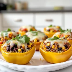 - 12 mini sweet peppers, halved and seeds removed - 1 cup cooked quinoa - 1/2 cup black beans, rinsed and drained - 1/2 cup corn (fresh, canned, or frozen) - 1/2 cup diced tomatoes (fresh or canned, drained) - 1 teaspoon cumin - 1 teaspoon smoked paprika - 1/2 teaspoon garlic powder - 1/2 teaspoon onion powder - Salt and pepper to taste - 1/2 cup shredded cheese (cheddar or Monterey Jack) - Chopped fresh cilantro for garnish Gathering the right ingredients makes your stuffed mini peppers shine. I love using mini sweet peppers for their bright colors and mild taste. They are easy to handle and look great on the plate. Cooked quinoa is the perfect base for the filling. It adds protein and a nice texture. Black beans pack in more protein and fiber. Corn adds sweetness and crunch, while diced tomatoes bring juiciness to the mix. Spices like cumin and smoked paprika add deep flavor. Garlic powder and onion powder enhance the savory notes. Don’t forget to season with salt and pepper to make everything pop! Top the stuffed peppers with shredded cheese for that melty goodness. Finally, I love to sprinkle chopped cilantro on top. It adds a fresh touch and bright color. With these ingredients, you’re on your way to a tasty dish that everyone will love. 1. Preheat air fryer Set your air fryer to 375°F (190°C). This helps cook the peppers evenly. 2. Prepare the filling In a mixing bowl, mix 1 cup of cooked quinoa, 1/2 cup black beans, 1/2 cup corn, and 1/2 cup diced tomatoes. Add 1 teaspoon cumin, 1 teaspoon smoked paprika, 1/2 teaspoon garlic powder, 1/2 teaspoon onion powder, salt, and pepper. Stir well until everything is combined. 3. Stuffing the peppers Halve 12 mini sweet peppers and remove the seeds. Spoon the filling into each pepper half, packing it tightly. Make sure the filling is heaped a bit for extra flavor. 4. Air frying process Place the stuffed peppers in the air fryer basket. Make sure they are in a single layer, so they cook well. Air fry them for 10 to 12 minutes. They should be tender and have crispy edges. 5. Adding cheese and finishing touches After the peppers are cooked, sprinkle 1/2 cup shredded cheese on top of each pepper. Return them to the air fryer for another 2 to 3 minutes. This will melt the cheese and make it bubbly. Once done, take them out and let them cool a bit. For a fresh touch, garnish with chopped cilantro before serving. - Ensuring even cooking: Place the stuffed mini peppers in a single layer in the air fryer. This helps them cook evenly. If you stack them, they may not cook well. - Achieving crispy edges: For crispy edges, air fry the peppers at 375°F (190°C). Cook them for 10-12 minutes. This heat makes the skins crisp and the filling warm. - Preparing in advance: You can make the filling a day ahead. Just store it in the fridge. When you are ready, stuff the peppers and cook them right before serving. - Plate presentation ideas: Use a colorful plate to make your dish pop. Arrange stuffed peppers in a circle. Add a sprinkle of chopped cilantro in the center for a nice touch. - Pairing options (dips and sides): These stuffed peppers go well with many dips. Try salsa, guacamole, or sour cream. For sides, serve with a fresh salad or rice. {{image_2}} You can switch things up with different grains. Instead of quinoa, try brown rice or couscous. Both will add great texture and flavor. You can also change the beans. Chickpeas or lentils work well too. They give a nice twist and add protein. Want some heat? Add jalapeños to the mix. They bring a spicy kick to your peppers. Herbs can change the taste too. Try fresh basil or parsley for a fresh flavor. They add a bright touch to your dish. Mix and match these options for a fun twist on your stuffed mini peppers! To store your leftovers, let the stuffed mini peppers cool first. Place them in an airtight container. Make sure to keep them in the fridge. They stay fresh for up to three days. If you want to enjoy them later, you can reheat them in the air fryer for a few minutes. For the best storage, use glass containers. They keep the flavors strong and are easy to clean. You can also use plastic containers, just ensure they are airtight. Freezing stuffed peppers is a great way to save some for later. To freeze, let the stuffed mini peppers cool completely. Then, arrange them in a single layer on a baking tray. Place the tray in the freezer until they freeze solid. After they freeze, transfer them to a freezer-safe bag or container. They can last up to three months in the freezer. When you're ready to eat, take the peppers out of the freezer. Thaw them in the fridge overnight for best results. You can also use the microwave for quick thawing. Once thawed, reheat them in the air fryer until warm. This keeps them nice and crispy. You should air fry the stuffed mini peppers for 10-12 minutes at 375°F (190°C). This time makes them tender and helps the edges crisp up nicely. After that, add cheese and cook for another 2-3 minutes until it melts. Yes, you can use frozen mini peppers. Just thaw them first and drain any extra water. This helps keep the filling from getting too soggy. After thawing, you can follow the same steps to stuff and air fry them. Absolutely! This recipe is already vegetarian since it uses quinoa, beans, and veggies. You can keep it meat-free and still enjoy great taste. If you want more protein, try adding tofu or tempeh to the filling. To spice things up, add diced jalapeños or a few dashes of hot sauce to the filling. You could also use pepper jack cheese instead of cheddar or Monterey Jack. This will give your stuffed mini peppers a nice kick! You can make tasty stuffed mini peppers using simple, fresh ingredients. We covered the key steps: preheating the air fryer, preparing the filling, and stuffing the peppers. Plus, I shared tips to ensure even cooking and achieve a crispy finish. You can even make swaps with grains or beans to fit your taste. Don’t forget about storage options for leftovers, so you can enjoy them later. Experiment with flavors to create your perfect dish. Now it's time to get cooking and savor each bite!