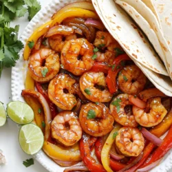 - 1 lb large shrimp, peeled and deveined - 2 bell peppers (red and yellow), sliced - 1 medium onion, sliced You start with fresh shrimp. Make sure they are large and peeled. The bell peppers add color and crunch. I like to use both red and yellow for a sweet taste. The onion gives a nice flavor to the mix. - 3 tablespoons honey - 2 tablespoons Sriracha sauce (adjust for spice level) - 2 tablespoons olive oil Honey adds sweetness and helps balance the heat. Sriracha brings the spice. You can adjust the amount based on how spicy you want it. Olive oil keeps everything moist while baking. - 1 teaspoon garlic powder - 1 teaspoon cumin - Salt and pepper to taste - 8 small flour tortillas - Fresh cilantro, for garnish - Lime wedges, for serving Garlic powder gives depth to the dish. Cumin adds a warm flavor. Salt and pepper are key for taste. The tortillas hold all the goodness. Cilantro brings a fresh note. Lime wedges add a zesty kick when squeezed over the top. - Preheat the oven to 425°F (220°C). - In a large bowl, whisk together honey, Sriracha, olive oil, garlic powder, cumin, salt, and pepper. This step sets the stage for a sweet and spicy sauce. The honey balances the heat of the Sriracha. It creates a rich glaze that clings to the shrimp and veggies. - Add shrimp, bell peppers, and onion to the sauce. - Toss until coated. I love how colorful this dish is. The shrimp, red and yellow peppers, and onion create a vibrant mix. Tossing everything ensures the flavors blend well. Each bite will be a burst of flavor. - Spread the mixture on a sheet pan. - Bake for 10-12 minutes until shrimp are pink and vegetables are tender. - Warm tortillas in a skillet before serving. Baking on a sheet pan means less mess and easy cleanup. The shrimp will turn a lovely pink, and the veggies will become soft. Warming the tortillas adds a nice touch. It makes your meal feel complete and cozy. To make the best Sheet-Pan Honey Sriracha Shrimp Fajitas, you need to adjust the spice levels. If you want more heat, add a bit more Sriracha. If you prefer it milder, use less. This way, you can tailor the dish to your taste. Choosing the right size shrimp is key for even cooking. I recommend using large shrimp. They cook quickly and stay juicy. Smaller shrimp can overcook and become tough, so stick with large ones for this recipe. Garnishes can really enhance the flavor of your fajitas. Fresh cilantro adds a nice touch. Squeeze fresh lime juice on top for a zesty kick. Both brighten the dish and make it more appealing. For toppings, consider sour cream or avocado. Sour cream adds creaminess that balances the spice. Avocado gives a rich texture that complements the shrimp and veggies. Feel free to mix and match your favorites! Prepping your ingredients ahead of time can save you lots of minutes. Chop your veggies and season the shrimp the day before. Store them in the fridge until you’re ready to cook. This makes the cooking process quick and easy. Using frozen shrimp is another great tip. They are convenient and can save time. Just make sure to thaw them before cooking. This way, you keep your meal fast without losing flavor. {{image_2}} You can easily swap the shrimp for chicken or tofu. Each option gives a new taste. Chicken will be tender and juicy, while tofu offers a plant-based choice. Use firm tofu for the best texture. You can also change the veggies. Try zucchini or corn for a fresh twist. These options add color and crunch. Feel free to mix and match your favorite vegetables. Adding lime juice or zest brightens the dish. It brings a fresh taste that balances the heat. Just squeeze some lime over the shrimp before serving. You can add other spices too. Smoked paprika gives a rich, smoky flavor. Chili powder adds more heat if you like it spicy. Experiment with flavors that excite your palate. Serve your fajitas with rice or quinoa instead of tortillas. This makes a hearty meal. Both options soak up the sauce well. If you're looking for a low-carb choice, wrap the shrimp in lettuce leaves. This keeps it light and fresh. You still enjoy all the flavors without the carbs. To keep your shrimp fajitas fresh, store them in the fridge. Place them in an airtight container. This helps prevent moisture loss and keeps flavors intact. Make sure to eat your leftovers within three days for the best taste. If you have extra tortillas, wrap them in foil to keep them soft. When it’s time to enjoy your leftovers, you need to reheat them. The best way is on the stovetop. Heat a non-stick pan over medium heat. Add the shrimp and veggies, stirring gently until warm. This helps keep the shrimp juicy. You can use a microwave, but be careful. Heat in short bursts to avoid overcooking. If you want to save your fajitas for later, freezing is a smart choice. Let the shrimp and veggies cool completely first. Then, pack them in a freezer bag, removing as much air as possible. They can last up to three months in the freezer. To thaw, place the bag in the fridge overnight. Reheat using the stovetop method for best results. Yes, you can prep this dish in advance. Start by mixing the honey and Sriracha sauce. Toss the shrimp, peppers, and onion in the sauce. Store this mixture in the fridge for up to 24 hours. When you are ready to cook, just spread it on the sheet pan and bake. This saves time on busy nights. To lower the heat, use less Sriracha. You can start with just one tablespoon. Also, add cooling ingredients like avocado or sour cream. These will balance the heat and make the dish more mild. Great sides include rice or black beans. They add a nice contrast to the spicy shrimp. You could also serve a simple salad. A fresh salad with lime dressing will brighten up the meal. Absolutely! To grill, preheat your grill to medium-high heat. Place the shrimp and veggies on skewers or in a grill basket. Grill for about 8-10 minutes, turning often, until the shrimp are pink and cooked through. This adds a smoky flavor that’s amazing. In this blog post, I shared a simple and tasty recipe for Sheet-Pan Honey Sriracha Shrimp Fajitas. You learned about the key ingredients, preparation steps, and cooking process. I also provided tips on altering flavors and serving styles. Whether you want to make this dish in advance or enjoy it fresh, these ideas help. This recipe is fun, easy, and great for any meal. Enjoy making your own flavorful fajitas and impress your friends!