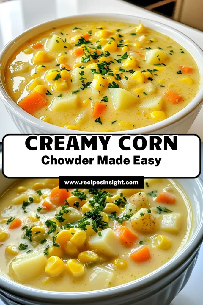 Warm up with this delicious Slow Cooker Creamy Corn Chowder recipe! Packed with fresh corn, potatoes, and a touch of smoked paprika, this comforting dish is perfect for chilly evenings. Simple and flavorful, you can set it up in just 15 minutes and let the slow cooker do the magic. Ready to savor a wholesome bowl of goodness? Click through to explore the full recipe and enjoy this delightful chowder! #SlowCookerRecipes #CornChowder #ComfortFood #HealthyEating