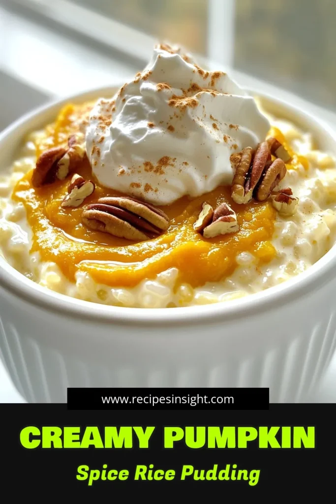 Indulge in the creamy goodness of pumpkin spice rice pudding! This delightful fall dessert combines Arborio rice, pumpkin puree, and warm spices for a comforting treat. Perfect for cozy gatherings or a sweet finish to any meal, it's easy to prepare and can be served warm or chilled. Click through to explore this delicious recipe and impress your friends and family! #PumpkinSpice #RicePudding #FallRecipes #DessertLovers