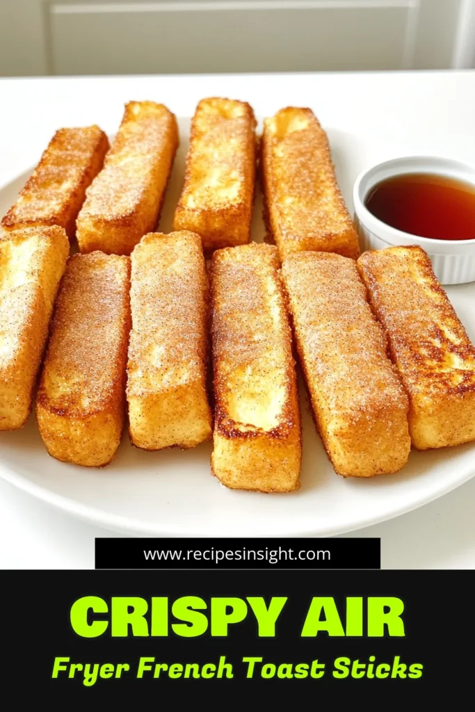 Indulge in the sweet delight of Air Fryer Cinnamon Sugar French Toast Sticks! Perfect for breakfast or a tasty snack, these crispy treats are easy to make with simple ingredients. Just dip, air fry, and enjoy warm with maple syrup. Click through for the full recipe and treat yourself to this delicious twist on a classic favorite. Get ready for a new breakfast hit! #FrenchToastSticks #AirFryerRecipes #BreakfastIdeas #CinnamonSugar