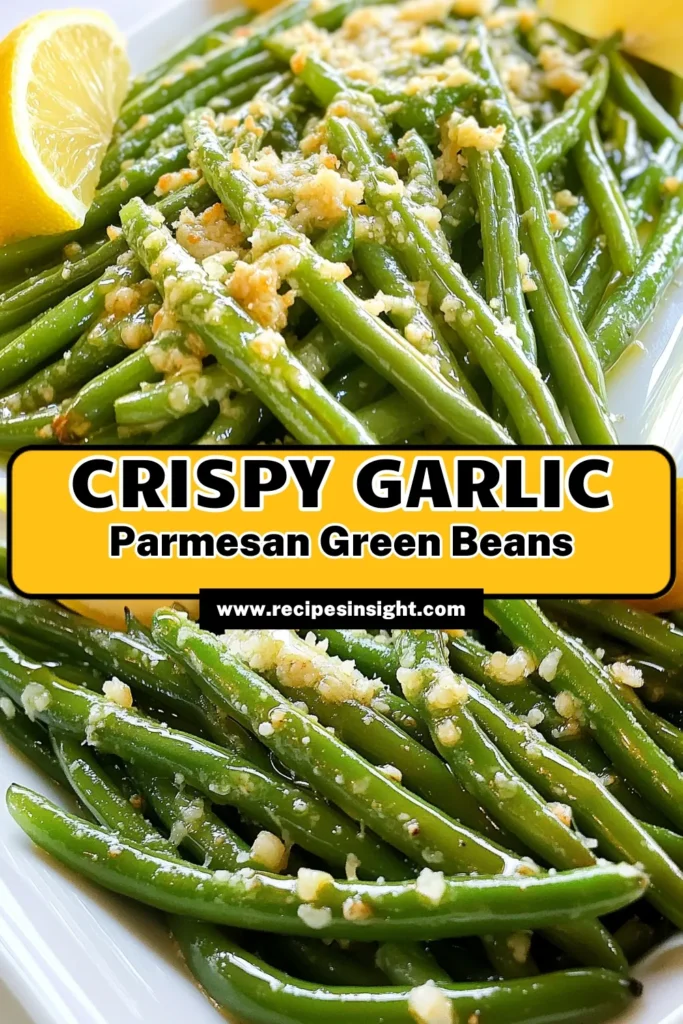 Looking for a deliciously healthy side dish? Try these Crispy Garlic Parmesan Green Beans! With fresh ingredients and a simple air fryer method, you'll have perfectly seasoned, crunchy green beans ready in just 20 minutes. Tossed in olive oil, garlic, and topped with Parmesan, this recipe is a must-try for any meal. Click through for the full recipe and elevate your dinner game! #GreenBeans #HealthyRecipes #AirFryerRecipes #CrispyGarlicGreenBeans