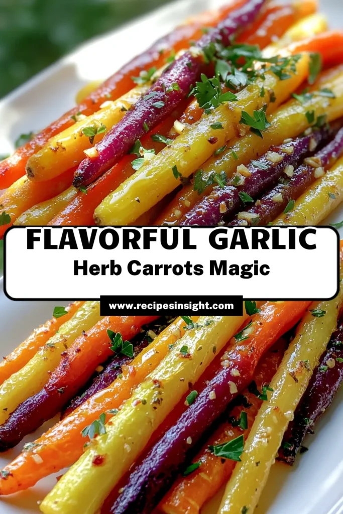 Elevate your dinner table with this delicious Garlic Herb Roasted Rainbow Carrots recipe! Bursting with flavor from fresh herbs and garlic, these vibrant carrots are easy to make and perfect as a side dish. Discover how to bring out their natural sweetness with just a few simple ingredients. Don’t miss out—click through for the full recipe and transform your meals today! #RainbowCarrots #RoastedVegetables #HealthyEating #EasyRecipes