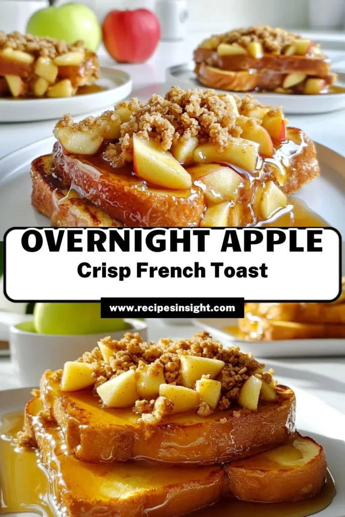 Wake up to the mouthwatering flavors of Apple Crisp Overnight French Toast! This easy recipe combines rich brioche with apples and warm spices, topped with a crunchy oat mixture. Prep it the night before and enjoy a cozy breakfast with family. Perfect for busy mornings or special occasions, this dish is sure to impress! Click through for the full recipe and make your mornings delicious. #AppleCrisp #FrenchToast #BreakfastRecipes #BakingJoy