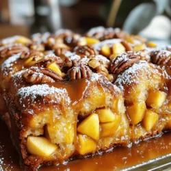 - 2 cans (16.5 oz each) refrigerated biscuit dough - 3 medium apples, peeled, cored, and diced - 1 cup brown sugar, packed - 1/2 cup granulated sugar - 1 teaspoon ground cinnamon - 1/2 cup unsalted butter (1 stick) - 1/2 cup caramel sauce (store-bought or homemade) To make caramel apple monkey bread, you need a few key ingredients. First, grab two cans of refrigerated biscuit dough. This dough makes the bread soft and fluffy. Next, pick three medium apples. Peel, core, and dice them into small pieces. Apples add a sweet and tart flavor. You will also need a mix of sweeteners. Use one cup of packed brown sugar and half a cup of granulated sugar. The sugars help create a sweet crust. Don't forget a teaspoon of ground cinnamon. It adds a warm spice that pairs well with apples. Lastly, grab half a cup of unsalted butter and half a cup of caramel sauce. The butter adds richness, while the caramel gives that sweet, sticky finish. - 1/2 cup chopped pecans - Powdered sugar, for dusting You can make your monkey bread even better with some optional ingredients. Adding half a cup of chopped pecans gives a nice crunch. If you like a sweet touch on top, dust your finished bread with powdered sugar before serving. - Bundt pan - Mixing bowls and utensils - Oven and stovetop To make this treat, you need some basic equipment. A bundt pan is essential for shaping the monkey bread. Use mixing bowls and utensils for preparing the ingredients. Finally, you’ll need an oven to bake the bread and a stovetop to melt the butter. Having the right tools makes the process easy and fun! - Preheat your oven to 350°F (175°C). - Grease a bundt pan with cooking spray or butter. - In a mixing bowl, combine 1 cup brown sugar, 1/2 cup granulated sugar, and 1 teaspoon ground cinnamon. - Mix well to blend the dry ingredients. - Open the first can of refrigerated biscuit dough. Cut each biscuit into quarters. - Dip each quarter in the sugar mixture. Coat well. - Place the coated biscuit pieces into the prepared bundt pan. - Scatter half of the diced apples and optional chopped pecans over the biscuit pieces. - Repeat with the second can of biscuit dough. Cut and coat the pieces again. - Layer them on top of the apples. - Top with the remaining apple pieces and pecans. - In a small saucepan, melt 1/2 cup unsalted butter over medium heat. - Stir in 1/2 cup caramel sauce until smooth and combined. - Pour the caramel sauce evenly over the dough and apples in the bundt pan. - Bake in the preheated oven for 30-35 minutes. - Look for a golden brown top and a cooked-through appearance. - Allow the monkey bread to cool in the pan for about 10 minutes before inverting it onto a serving platter. - Dust with powdered sugar before serving. To make your Caramel Apple Monkey Bread shine, ensure each biscuit piece gets a good coat. After cutting the biscuits, dip them fully into the sugar mix. This step helps each bite taste sweet and spicy. Next, avoid a sticky mess in the bundt pan. Grease it well with cooking spray or butter before adding the dough. This will help your monkey bread come out smoothly after baking. Serve your monkey bread warm for the best taste. It pairs well with a drizzle of extra caramel sauce. You can also sprinkle some chopped pecans on top for a nice crunch. For drinks, try serving it with hot apple cider or a cup of coffee. These drinks enhance the flavors and create a cozy vibe. One big mistake is overbaking your monkey bread. If you bake it too long, it can turn dry. Keep an eye on it and check for a golden brown color. Also, be careful with substitutions. Using a different type of biscuit dough can change the taste. Stick to the recipe for the best results. {{image_2}} You can change the taste by using different types of apples. Try tart Granny Smith apples for a nice zing. Or, use sweet Fuji apples for a more mellow flavor. Mixing apples can create a layered taste. Another option is to swap caramel sauce with other toppings. You can use chocolate sauce or a cream cheese drizzle. This gives the monkey bread a whole new twist. Get creative with flavors you love. If you need gluten-free options, look for gluten-free biscuit dough. Many brands offer great choices that taste just as good. You won’t miss the regular dough at all. For a vegan version, replace butter with coconut oil. Use a plant-based caramel sauce too. These swaps keep the taste rich while fitting your diet. Adding fall spices can really enhance the flavor. Cinnamon, nutmeg, and allspice bring warmth to your monkey bread. These spices make it perfect for chilly days. You can also add holiday-themed items. Try dried cranberries or nuts for a festive touch. Drizzle with extra caramel or sprinkle with festive sprinkles for a cheerful look. To store your caramel apple monkey bread, use an airtight container. This will keep it fresh for days. You can also wrap it in plastic wrap or aluminum foil. Place it on the counter for a short time. However, for longer storage, put it in the fridge. Room temperature is fine for a day or two, but refrigeration is best for keeping it safe. When it’s time to enjoy leftovers, avoid drying them out. The best way is to use the oven. Preheat it to 350°F (175°C). Warm the monkey bread for about 10 minutes. You can also use the microwave, but do it in short intervals. Heat for 15 to 20 seconds at a time. This helps keep the bread soft and tasty. If needed, add a bit of caramel sauce to keep it moist. In the fridge, your monkey bread will last for about 3 to 5 days. Check for signs of spoilage before eating. If it smells off or has mold, it’s best to toss it out. Always trust your senses. Keeping it covered will help keep it fresh longer. Enjoy your sweet treat while it’s still good! If you lack a bundt pan, don’t worry! You have options. You can use a regular round cake pan. Just ensure you adjust the baking time. You might need to bake it a bit longer. Another option is a loaf pan. This gives a different shape but works great too. Just layer the dough and apples as you would in a bundt pan. The key is to grease the pan well to prevent sticking. Yes, you can freeze caramel apple monkey bread! To freeze, let it cool completely first. Wrap it tightly in plastic wrap, then place it in a freezer-safe bag or container. This helps keep it fresh. When you’re ready to enjoy it, thaw it in the fridge overnight. Then, warm it up in the oven for the best taste. You can get creative with toppings! Here are some ideas: - Cream cheese icing for a sweet twist - Chopped walnuts for extra crunch - A sprinkle of sea salt to enhance the caramel - Drizzled chocolate for a decadent touch - Fresh fruit like berries for a juicy burst Feel free to mix and match based on your taste! In this blog post, we explored how to make delicious caramel apple monkey bread. We covered all the ingredients, from refrigerated biscuit dough to sweet spices. You learned step-by-step instructions to prepare and bake this treat. I shared tips for perfecting it and ways to store leftovers. Plus, we talked about fun variations for everyone. Overall, this is an easy and tasty recipe. Enjoy making your own version and sharing it with friends or family!