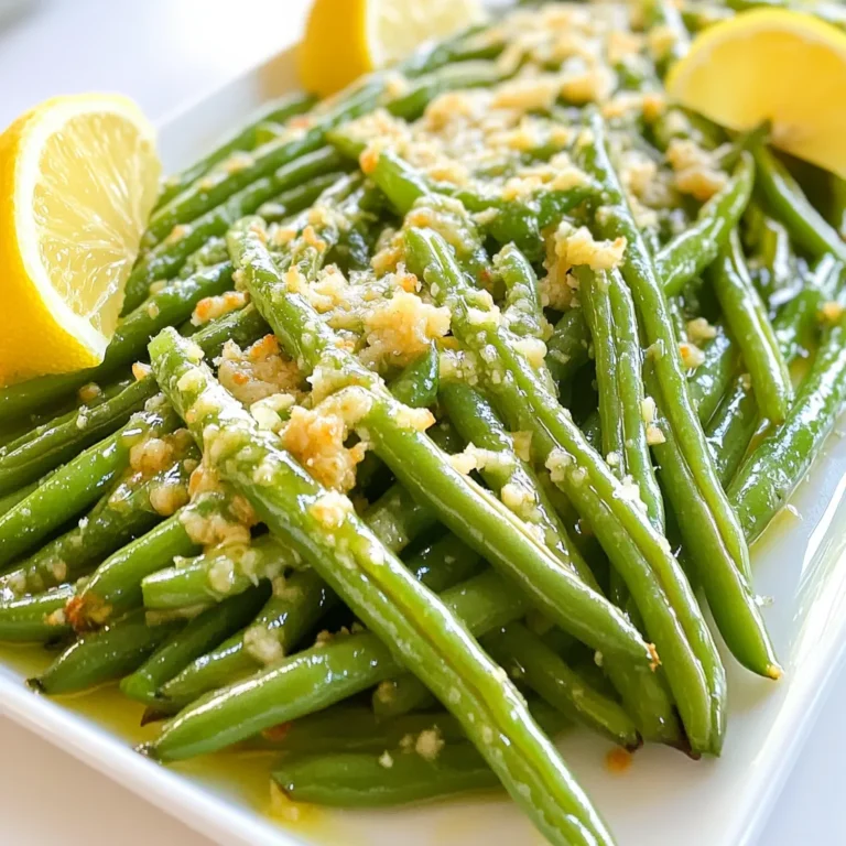 - 1 pound fresh green beans, trimmed - 2 tablespoons olive oil - 3 cloves garlic, minced - 1/2 cup grated Parmesan cheese - 1 teaspoon garlic powder - 1/2 teaspoon red pepper flakes (optional) - Salt and pepper to taste These ingredients come together to create a simple yet tasty dish. Fresh green beans give a crisp bite. Olive oil adds a rich flavor and helps with cooking. Minced garlic brings a strong aroma. Grated Parmesan cheese adds a salty kick. Garlic powder boosts the garlic taste. Red pepper flakes add heat, but you can skip them if you prefer. Salt and pepper will enhance all the flavors. - Lemon wedges Serving with lemon wedges brightens the dish. Squeezing fresh lemon juice over the green beans adds a zesty touch. It balances the richness of the cheese and oil. You can also pair these green beans with grilled chicken or fish for a complete meal. This dish is great for family dinners or casual gatherings. It's quick to make, yet it impresses everyone at the table. First, you need to trim the ends of the fresh green beans. This step removes any tough bits. Next, wash the green beans under cold water to clean them. In a large mixing bowl, add the trimmed green beans. Now, pour in two tablespoons of olive oil. Add minced garlic, garlic powder, red pepper flakes, salt, and pepper to the bowl. Toss everything together. Make sure all the green beans get a nice coat of the seasonings. Sprinkle half a cup of grated Parmesan cheese over the beans. Toss again to ensure the cheese sticks well to each bean. This step adds yummy flavor and a nice crunch. Preheat your air fryer to 400°F (200°C). This takes about five minutes. A hot air fryer helps cook the beans evenly and makes them crispy. Once preheated, place the green beans in the air fryer basket. Be sure to spread them out in a single layer. This way, they cook well and don't get soggy. Cook the beans for eight to ten minutes. Halfway through, shake the basket gently. This helps the beans cook evenly. When done, they should be tender and lightly browned. After cooking, take the green beans out of the air fryer. Squeeze fresh lemon juice over the top. This adds a bright flavor that makes the dish pop. For plating, arrange the green beans on a nice serving dish. You can also add lemon wedges for extra brightness. Enjoy your tasty Air Fryer Garlic Parm Green Beans! Pick fresh green beans for the best taste. Look for bright green color and smooth skin. Avoid beans with yellow spots or wrinkles. If fresh beans are not available, you can use frozen ones. Just be sure to thaw them before cooking. To add more flavor, try different seasonings. A dash of lemon zest or smoked paprika can add depth. If you want to switch up the cheese, use feta for a tangy twist or cheddar for extra creaminess. Vegan cheese also works well if you prefer a plant-based option. Set your air fryer to 400°F for the best results. This high heat gives the beans a great crunch. Avoid overcrowding the basket; it can lead to soggy beans. Be sure to shake the basket halfway through cooking for even crispness. Watch closely to prevent burning. {{image_2}} You can switch the cheese for different flavors. Feta cheese adds a nice tang. Cheddar cheese gives a sharp bite. Both will taste great with green beans. If you follow a vegan diet, try using vegan cheese. Look for brands that melt well. They will give you a similar creamy texture without dairy. Want more heat? You can add more red pepper flakes. Just sprinkle a bit more before cooking. If you love herbs, add dried or fresh ones too. Oregano and thyme pair well with green beans. You can mix and match spices to find what you like best. If you don’t have an air fryer, no worries! You can bake these green beans in the oven. Set your oven to 425°F (220°C). Spread the beans on a baking sheet and cook for about 15-20 minutes. You can also sauté them on the stovetop. Use a pan and heat some oil, then cook until tender. This gives you options for preparing this tasty dish. After you enjoy your air fryer garlic parm green beans, store the leftovers in an airtight container. This helps keep the beans fresh and tasty. They will last in the fridge for about 3 to 5 days. Make sure the beans cool down before sealing them. This way, they won’t get soggy. To reheat your green beans, the microwave works well. Place them in a bowl and cover it with a damp paper towel. Heat them for 30 seconds, then check if they are warm. If not, heat in 15-second bursts until hot. If you want to use the air fryer, preheat it to 350°F (175°C). Place the green beans in the basket and cook for about 3 to 5 minutes. This method keeps them crispy. If you want to save green beans for later, freezing is a great option. Blanch them in boiling water for 2-3 minutes, then cool them in ice water. Drain well, then pack the beans in freezer bags, removing as much air as possible. For best taste, use them within 6 months. To thaw, place the beans in the fridge overnight or run them under cool water. Cook them straight from frozen or thawed, depending on your recipe. Yes, you can use frozen green beans. Just remember to thaw them first. Pat them dry to remove excess moisture. This helps them crisp up nicely in the air fryer. Cooking time may be slightly longer, so check for doneness around 10-12 minutes. To make these green beans spicy, add more red pepper flakes. You can also mix in cayenne pepper for extra heat. Another option is to add a splash of hot sauce before cooking. Adjust the spice to your taste for the perfect kick. These green beans pair well with many dishes. Here are some suggestions: - Other side dishes: - Roasted potatoes - Garlic bread - Caesar salad - Quinoa - Main dish options: - Grilled chicken - Baked salmon - Beef stir-fry - Pasta with marinara sauce Each of these options complements the flavor of the garlic and Parmesan in the green beans. Enjoy exploring different pairings! This blog post covered how to make Air Fryer Garlic Parmesan Green Beans. We explored key ingredients, step-by-step instructions, and tips for perfect results. You learned about different cheese options and spice variations to suit your taste. We also shared how to store and reheat your dish effectively. Try these green beans for a tasty side. Remember, you can customize them to fit your meals. Enjoy cooking!