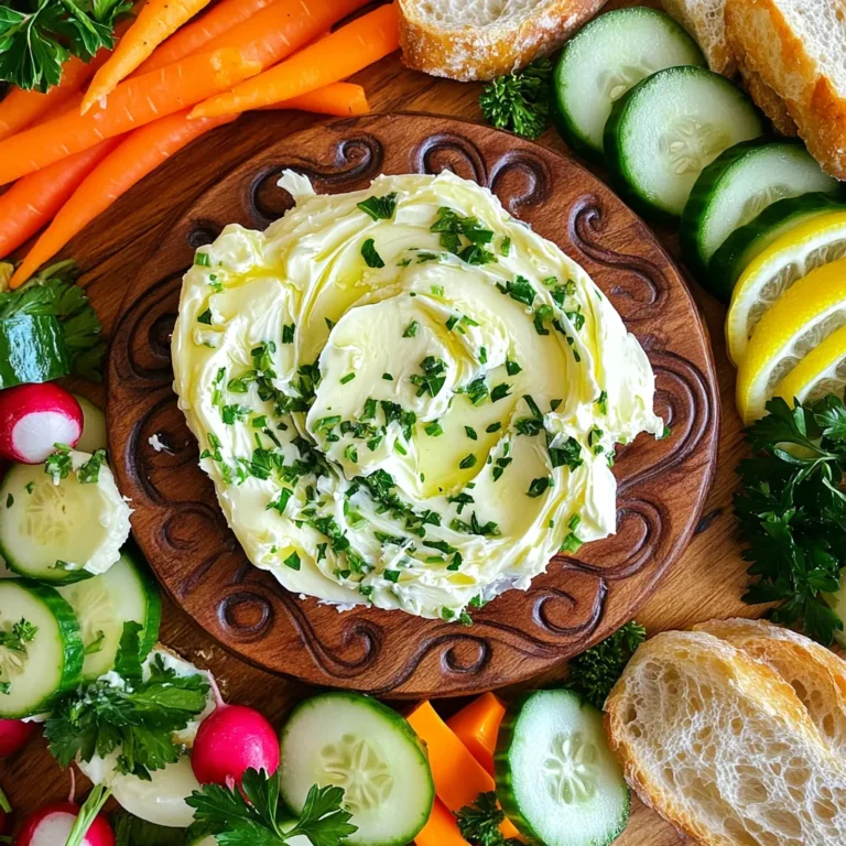 To make a garlic herb butter board, you need a few simple items. Gather the following ingredients: - 1 cup unsalted butter, softened - 2 tablespoons fresh garlic, minced - 2 tablespoons fresh parsley, finely chopped - 1 tablespoon fresh thyme leaves - 1 tablespoon fresh chives, chopped - 1 teaspoon lemon zest - ½ teaspoon sea salt - ¼ teaspoon black pepper - 1 crusty baguette, sliced - Optional: assorted fresh vegetables for dipping (carrots, cucumbers, radishes) Each ingredient brings a burst of flavor. The unsalted butter is the base. It adds richness and creaminess. Fresh garlic gives a strong taste that everyone loves. The herbs bring a fresh and vibrant touch. Parsley adds color, thyme adds earthiness, and chives give a mild onion flavor. Lemon zest brightens the mix. It adds a nice zing that balances the butter. Sea salt and black pepper enhance all the flavors. They make the butter even more tasty. For serving, the crusty baguette is perfect for spreading the butter. You can also add fresh veggies for a crunchy dip. Each bite will be a delight! 1. Combining ingredients in a bowl Start by taking a medium bowl. Add 1 cup of softened, unsalted butter. Next, add 2 tablespoons of minced garlic. Then, toss in 2 tablespoons of chopped parsley, 1 tablespoon of fresh thyme leaves, and 1 tablespoon of chopped chives. For taste, add 1 teaspoon of lemon zest, ½ teaspoon of sea salt, and ¼ teaspoon of black pepper. 2. Mixing until creamy Use a fork or spatula to mix all these ingredients. Press and blend them well. You want a creamy and smooth texture. This step is key for the best flavor. 3. Transferring to serving board Grab a wooden board or a shallow serving dish. Carefully transfer your garlic herb butter mixture onto this board. Spread it out evenly. This makes it easy for dipping later. 4. Creating visual appeal with swirls or indentations Take the back of a spoon and create swirls or indentations on the butter. This not only looks nice but also helps catch extra toppings if you choose to add them. After these steps, your garlic herb butter board is ready to serve. Enjoy it with slices of crusty baguette and fresh veggies for dipping! To get the right butter consistency, always start with softened butter. Leave it out for about 30 minutes. If it’s too hard, your mix will be chunky. If it’s too soft, it will melt too fast on the board. You can add your own flavors to this spread. Try adding a pinch of red pepper flakes for heat or some smoked paprika for a smoky twist. Mix in some grated cheese for a richer taste. Serve your garlic herb butter at room temperature. This makes it easier to spread on your bread. If it’s too cold, it will be hard and not as tasty. Arrange the butter on a wooden board for a rustic look. Use a spatula to spread it evenly. Creating swirls and indentations adds charm and helps catch the eye. For garnishing, sprinkle some extra herbs on top. Add lemon slices or a few whole garlic cloves for a pop of color. You can even place fresh vegetables around the butter for a lovely display. {{image_2}} You can change the flavor of your garlic herb butter board by using different herbs or spices. Instead of parsley, try basil or dill for a fresh twist. You can also add a pinch of crushed red pepper for some heat. Another option is to use flavored butter. You might find garlic and herb butter at the store. It saves time and still tastes great. You can even make your own by mixing butter with roasted garlic or sun-dried tomatoes. The garlic herb butter board pairs well with many types of bread. A crusty baguette is perfect, but you can also use soft dinner rolls or toasted pita. Each bread brings a different taste and texture. You can add extra dipping options too. Cheese, like feta or goat cheese, complements the butter well. Crackers also work nicely; they add a crunchy bite. Fresh veggies, like carrots, cucumbers, and radishes, are great for dipping. They bring color and healthy crunch to your board. To keep your garlic herb butter fresh, store it in an airtight container. You can use a small glass jar or a plastic container. Make sure the lid is tight to prevent air from getting in. Place the container in the fridge right after serving. Garlic herb butter lasts about one week in the fridge. If you notice any change in smell or color, it’s best to toss it. Leftover garlic herb butter is a gift that keeps on giving! You can spread it on meats before grilling or roasting. It adds great flavor to fish, chicken, or steak. You can also use it to sauté vegetables for a tasty side dish. Another fun idea is to mix it into warm pasta for a quick meal. You can even use it to top baked potatoes or corn on the cob. Get creative and enjoy all the ways to use this flavorful spread! A garlic herb butter board is a tasty spread made from butter, garlic, and herbs. You mix these ingredients and serve them on a wooden board. It’s fun to dip bread or veggies into the creamy mixture. This dish is perfect for gatherings or a cozy night at home. Yes, you can make garlic herb butter ahead of time. Mix the butter and herbs, then store it in the fridge. It stays fresh for a few days. This way, you can enjoy it whenever you want. You can serve many types of bread, like sourdough or whole grain. Fresh veggies are great too. Carrots, cucumbers, and radishes work well. Feel free to try whatever you like! Homemade garlic herb butter can last up to one week in the fridge. Keep it in a sealed container to keep it fresh. If you want to keep it longer, you can freeze it. Yes, you can freeze garlic herb butter. Just scoop it into a container or wrap it in plastic wrap. It can stay in the freezer for up to three months. When you want to use it, let it thaw in the fridge overnight. In this blog post, I shared how to make a garlic herb butter board. We covered the key ingredients like unsalted butter, fresh garlic, and herbs that add flavor. I walked you through the steps to prepare it and tips for serving. Experiment with variations to find your favorite taste. Store any leftovers properly, so they stay fresh longer. With this butter board, you can impress your guests and enjoy tasty snacks. Try this simple recipe to enjoy delicious flavors at home.