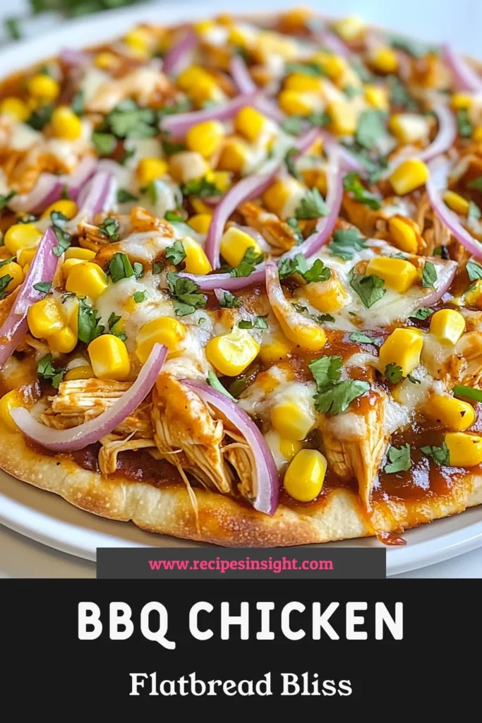 Discover the deliciousness of BBQ Chicken Flatbread Pizza, a quick and easy chicken pizza recipe that's perfect for any meal. This homemade BBQ pizza features a wholesome whole wheat flatbread recipe topped with shredded chicken, melted mozzarella, and fresh veggies. In just 22 minutes, you’ll have a healthy flatbread pizza that's sure to impress. Try it today and enjoy a delightful fusion of flavors! Save this recipe for your next meal adventure! #BBQChickenFlatbreadPizza #HealthyFlatbreadPizza #EasyChickenPizzaRecipe #HomemadeBBQPizza