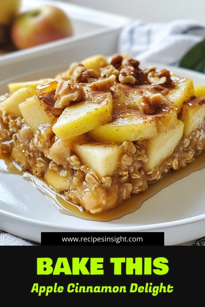 Start your day with this delicious Apple Cinnamon Oatmeal Bake! This healthy oatmeal bake is packed with wholesome ingredients like rolled oats, almond milk, and fresh apples, making it the perfect oatmeal breakfast recipe. Drizzled with maple syrup, this vegan apple bake is not just tasty but nutritious too! Try this easy recipe and enjoy a warm, comforting breakfast that will keep you satisfied. Save this recipe for later! #AppleCinnamonOatmeal #HealthyOatmealBake #OatmealBreakfastRecipe #VeganAppleBake