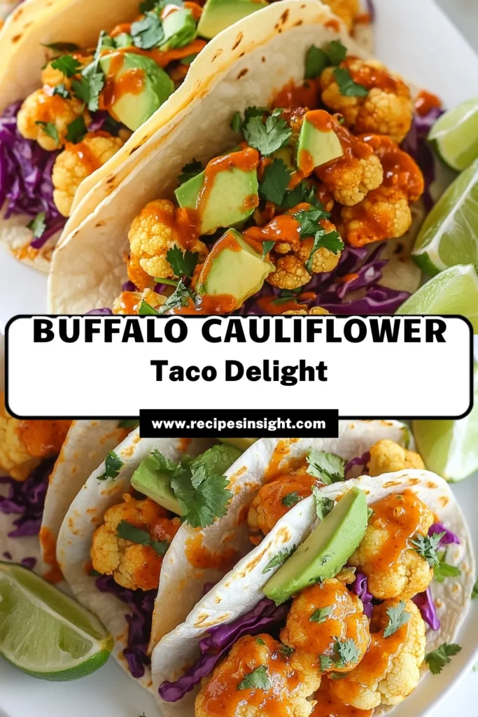Discover the deliciousness of Buffalo Cauliflower Tacos with this easy, crispy cauliflower recipe! Perfect for anyone seeking vegan buffalo tacos, these spicy cauliflower tacos are bursting with flavor. Enjoy plant-based taco recipes that are not only satisfying but also fun to make. Try this recipe today and elevate your taco night! Save the post for later and make sure to share your creations! #BuffaloCauliflowerTacos #VeganTacos #PlantBased #RecipeIdeas