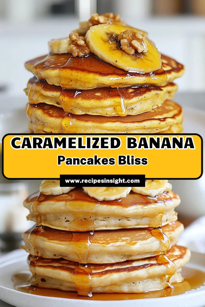 Elevate your breakfast game with these delicious caramelized banana pancakes! This easy pancake recipe combines fluffy banana pancakes with sweet, caramelized bananas for a delightful morning treat. Perfect as breakfast pancakes with bananas, these homemade pancakes with syrup are sure to impress. Try this banana pancake recipe today! Save for later and enjoy a tasty twist on your typical pancakes! #BreakfastIdeas #PancakeRecipe #Brunch #HomemadePancakes