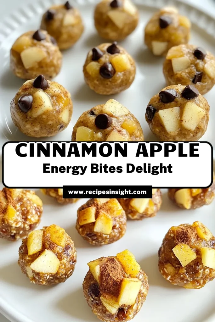 Looking for a quick and delicious snack? Try these Cinnamon Apple Energy Bites! This healthy energy snack recipe is a no-bake treat that combines rolled oats, almond butter, and dried apples for a satisfying bite. Perfect for on-the-go, these easy oatmeal energy bites are packed with flavor and nutrients. Make them today and keep your energy up! Save this recipe for your next healthy snack! #CinnamonAppleEnergyBites #HealthySnacks #NoBakeRecipe #OatmealEnergyBites