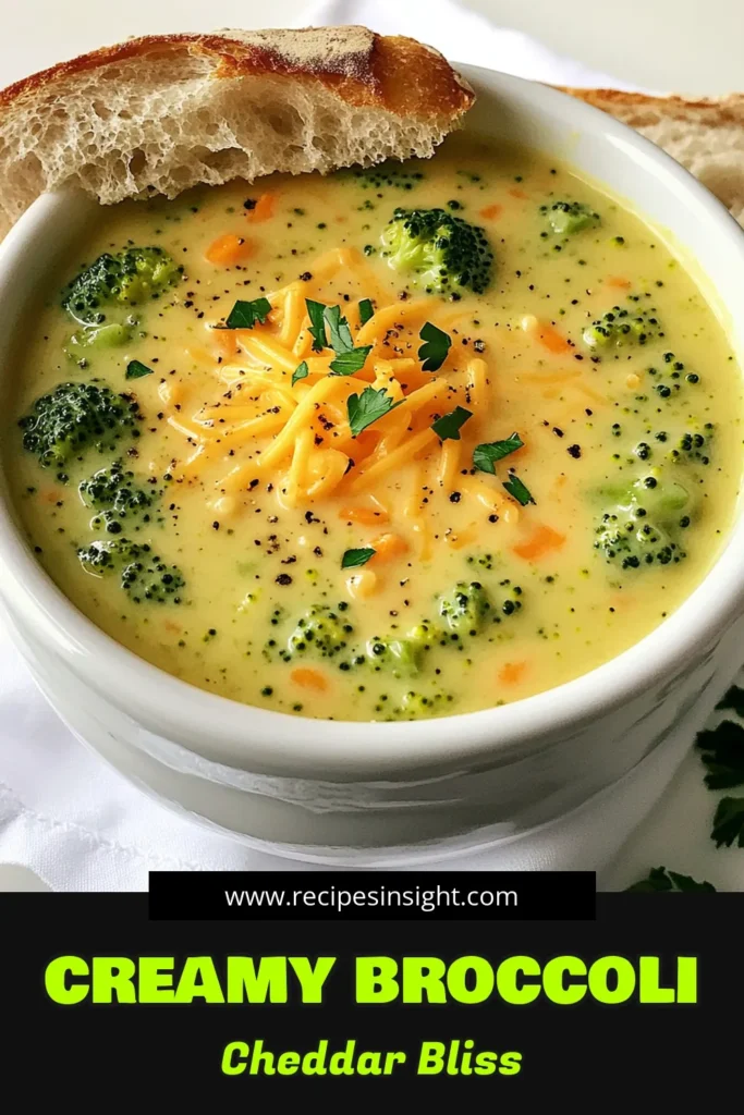 Warm up with this Creamy Dreamy Broccoli Cheddar Soup that's perfect for chilly days! Packed with fresh broccoli, diced carrots, and rich cheddar cheese, this easy slow cooker recipe is a must-try. In just a few simple steps, you'll have a velvety soup that's comforting and delicious. Click through to discover the full recipe and serve up a bowl of happiness tonight! #BroccoliCheddarSoup #ComfortFood #SlowCookerRecipes #HealthyEating