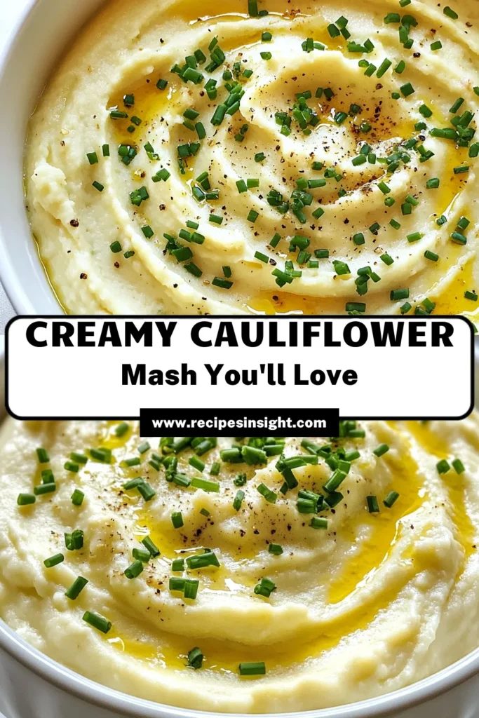 Looking for a delicious twist on your favorite side dish? Try this creamy roasted garlic cauliflower mash! This healthy cauliflower recipe is not only easy to make but also packed with flavor. Perfectly creamy, this vegan cauliflower mash is a great alternative to traditional mashed potatoes. Enjoy this creamy mashed cauliflower recipe for dinner tonight and impress your family! Save for later and explore more healthy ideas! #CreamyCauliflowerMash #RoastedGarlicCauliflower #HealthyCauliflowerRecipes #VeganCauliflowerMash