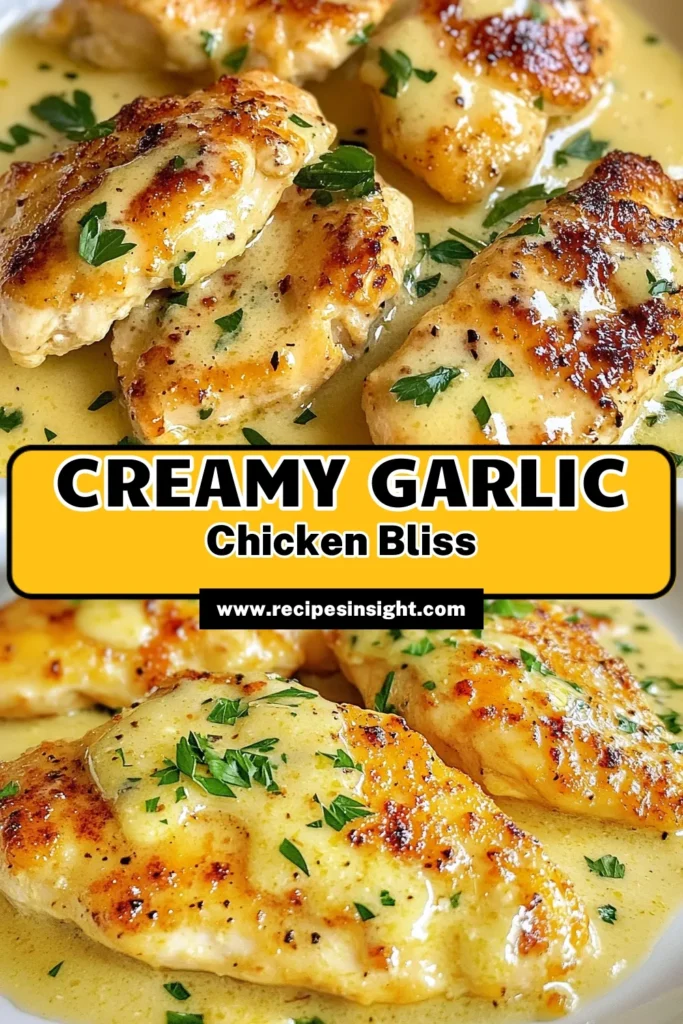 Indulge in this Creamy Garlic Parmesan Chicken that's perfect for busy nights! This easy chicken dinner features succulent chicken breasts cooked in a rich garlic and Parmesan cheese sauce. It's the ultimate Garlic Chicken Skillet Recipe you’ll want to make again and again. Discover how simple it is to create delicious Chicken Breast Recipes at home! Save this recipe for a creamy delight! #CreamyGarlicParmesanChicken #EasyChickenDinners #GarlicChicken #ParmesanCheeseChicken