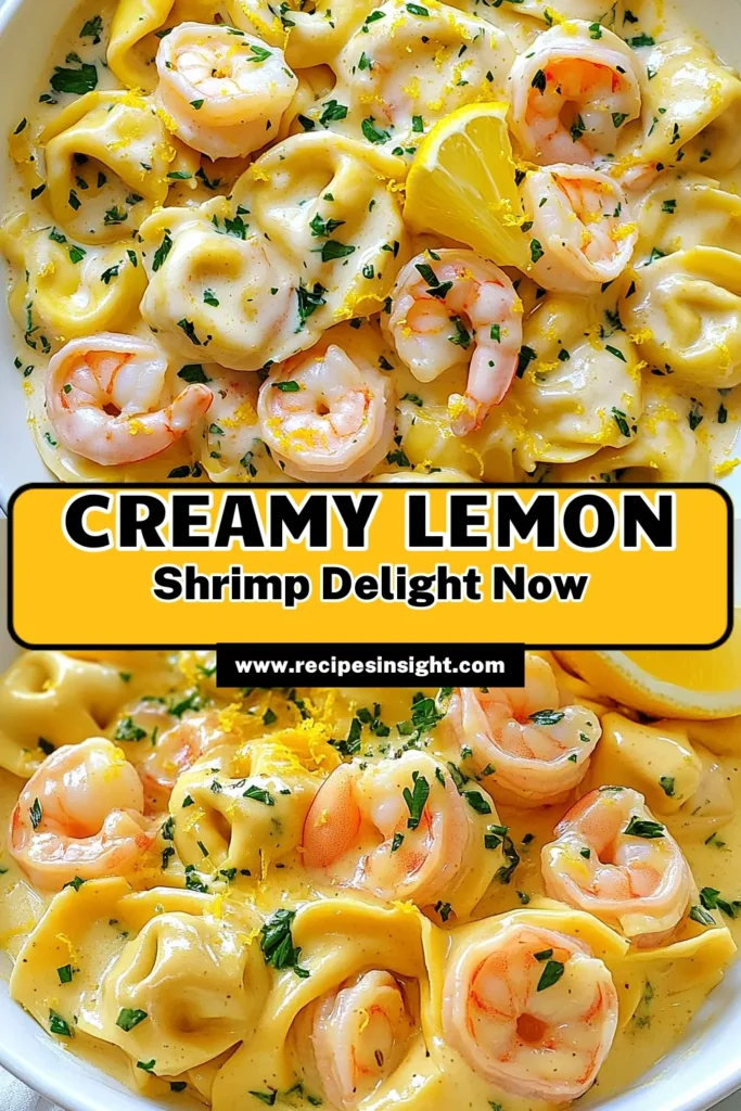 Indulge in this creamy lemon shrimp tortellini that's both delicious and easy to make! Our shrimp tortellini recipe features tender cheese tortellini, sautéed shrimp, and a rich lemon garlic sauce that perfectly blends flavors. It's the ultimate easy lemon shrimp pasta that's sure to impress. Perfect for any night of the week! Try this cheesy tortellini with shrimp today and savor every bite! Save this recipe now! #LemonShrimp #ShrimpTortellini #PastaRecipe #EasyDinner