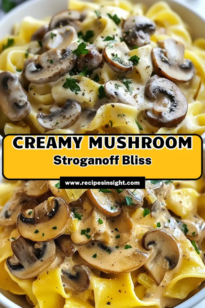 Indulge in this creamy mushroom stroganoff, a delicious plant-based stroganoff recipe perfect for a hearty dinner. Combine rich flavors of mixed mushrooms and wide egg noodles in a decadent stroganoff recipe that everyone will love. This vegan mushroom pasta dish is quick to make and a favorite for comfort food lovers. Click for the full recipe and enjoy a delightful meal tonight! #CreamyMushroomStroganoff #VeganRecipes #PlantBased #PastaEats