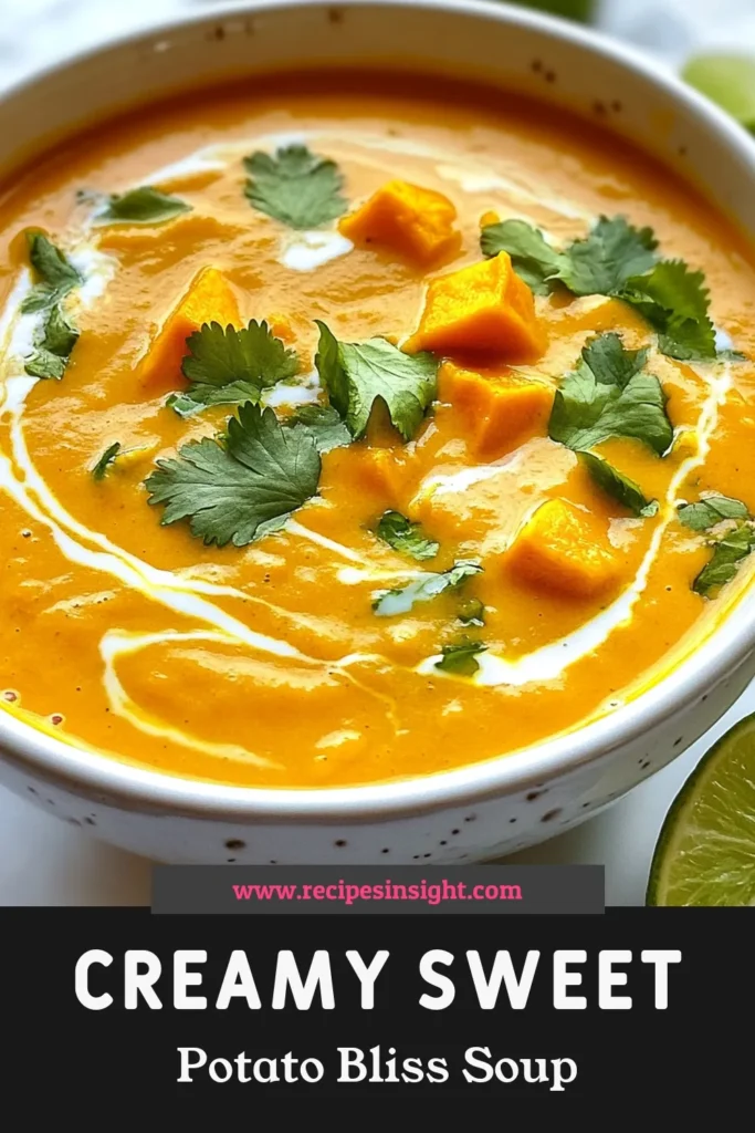 Discover the ultimate creamy sweet potato soup that's both delicious and healthy! This vegan sweet potato recipe features rich coconut milk for a delightful twist. Perfect as an easy sweet potato soup, it's packed with flavor and nutrition. Whip up this comforting coconut milk soup in just 35 minutes and impress your family or guests. Save this recipe for a warm, satisfying meal tonight! #SweetPotatoSoup #VeganRecipes #HealthyEating #CoconutMilkSoup