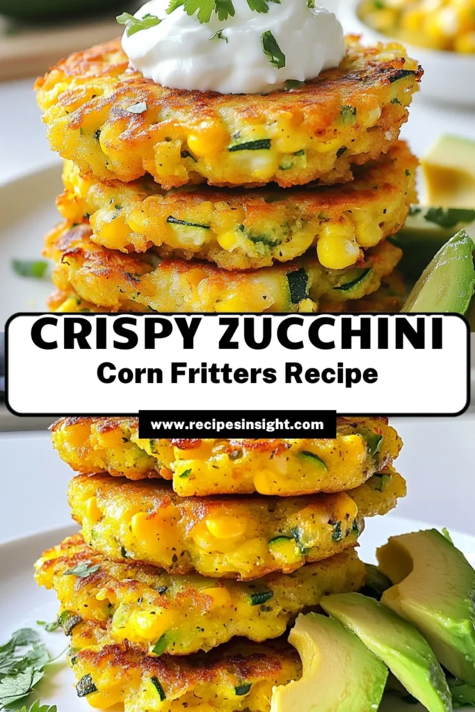 Try these delicious zucchini corn fritters for a perfect summer vegetable dish! This easy vegetable fritters recipe combines grated zucchini and sweet corn for a healthy and tasty snack or side. Packed with flavor and nutrients, these cornmeal fritters are sure to impress. Make them for your next gathering or enjoy them as a light meal. Save this healthy zucchini recipe and enjoy a delightful treat! #ZucchiniCornFritters #VegetableFritters #HealthyZucchiniRecipes #CornmealFrittersRecipe