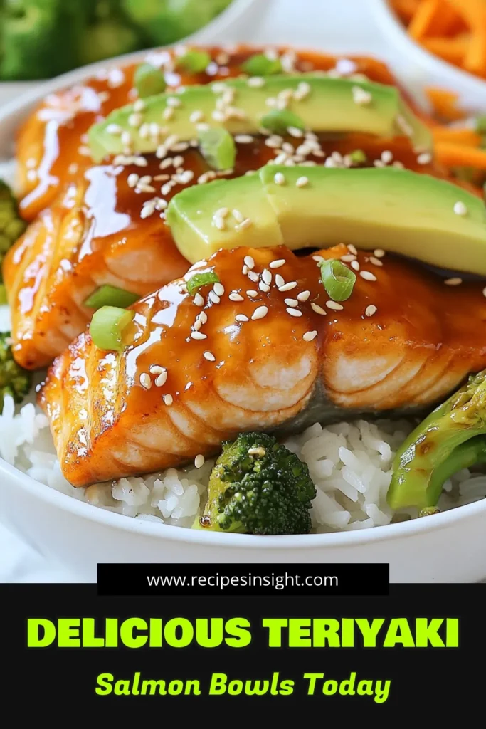 Discover this delicious Teriyaki salmon recipe that brings a healthy twist to your dinner table. These salmon rice bowls are easy to make and pair perfectly with fluffy jasmine rice. Enjoy a nutritious meal featuring tender salmon, vibrant veggies, and a sticky teriyaki sauce. Perfect for an easy salmon dinner! Try out this flavorful jasmine rice recipe today. Save this healthy teriyaki meal for your next cooking adventure! #TeriyakiSalmon #SalmonRiceBowls #HealthyDinner #EasyMeals
