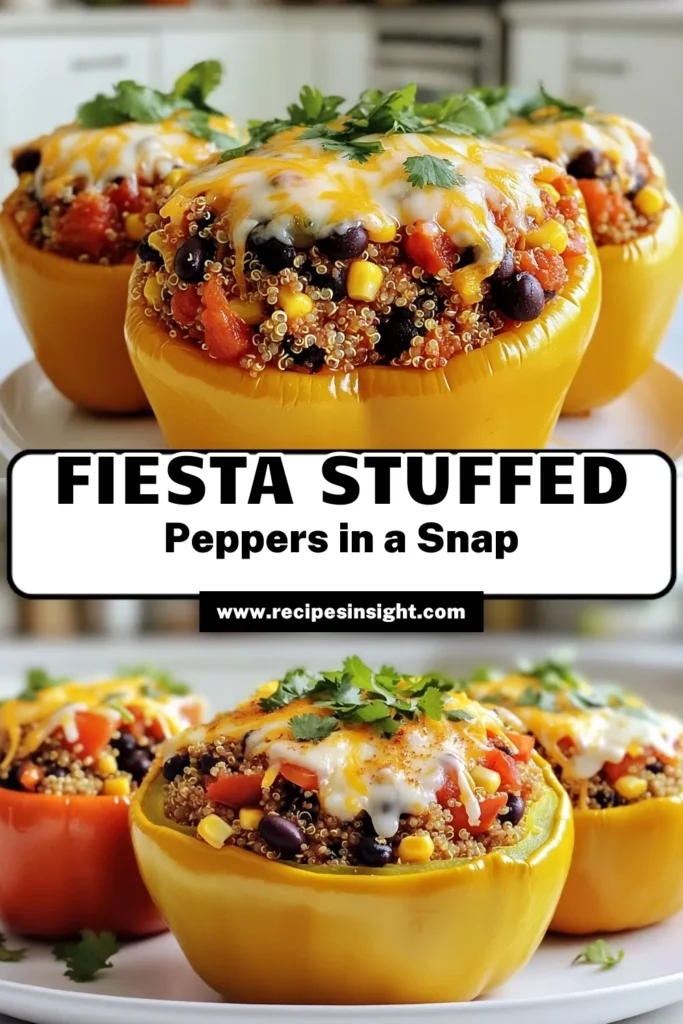 Get ready for a flavor explosion with these Air Fryer Fiesta Stuffed Peppers! Packed with quinoa, black beans, and vibrant spices, this easy recipe is perfect for a healthy meal or fun gathering. In just 30 minutes, you can enjoy colorful, cheesy, and nutritious stuffed peppers that are sure to impress. Click to discover the full recipe and bring a fiesta to your table! #AirFryerRecipes #StuffedPeppers #HealthyEating #CookingInspiration