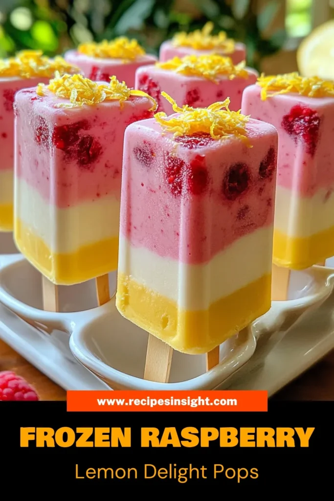 Beat the heat with these delightful Raspberry Lemon Yogurt Pops! Perfect for summer, these homemade yogurt pops are a delicious blend of fresh raspberries and zesty lemon yogurt. Enjoy healthy raspberry pops that are easy to make and absolutely refreshing. These lemon yogurt popsicles are ideal for a cool treat on hot days. Save this recipe for guilt-free indulgence! #RaspberryYogurtPops #HealthyPops #SummerTreats #HomemadePopsicles