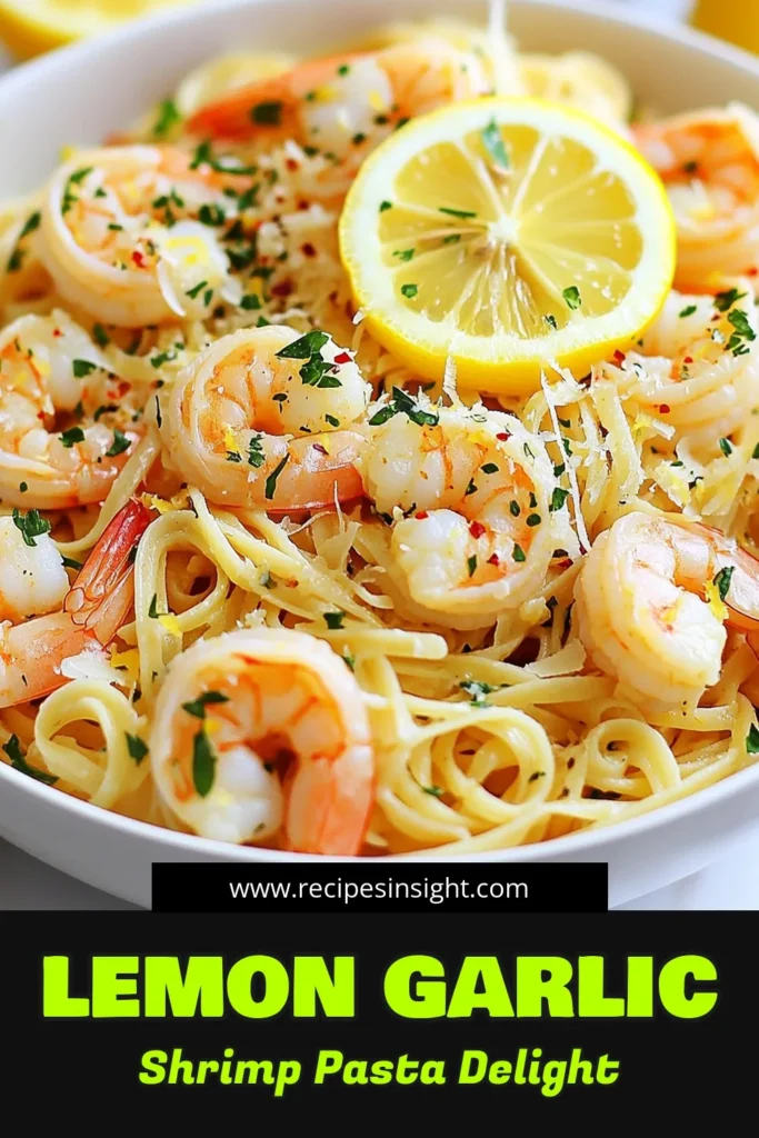 Dive into a delicious Lemon Garlic Shrimp Pasta that's quick and easy to make! This Shrimp Pasta Recipe features plump shrimp sautéed in garlic, tossed with linguine and a zesty lemon sauce, perfect for a flavorful Easy Shrimp Dinner. In just 20 minutes, impress your family with this Seafood Pasta Recipe that’s sure to become a favorite. Save this recipe for a delightful weeknight meal! #ShrimpPasta #EasyDinner #SeafoodRecipe #LemonGarlicPasta