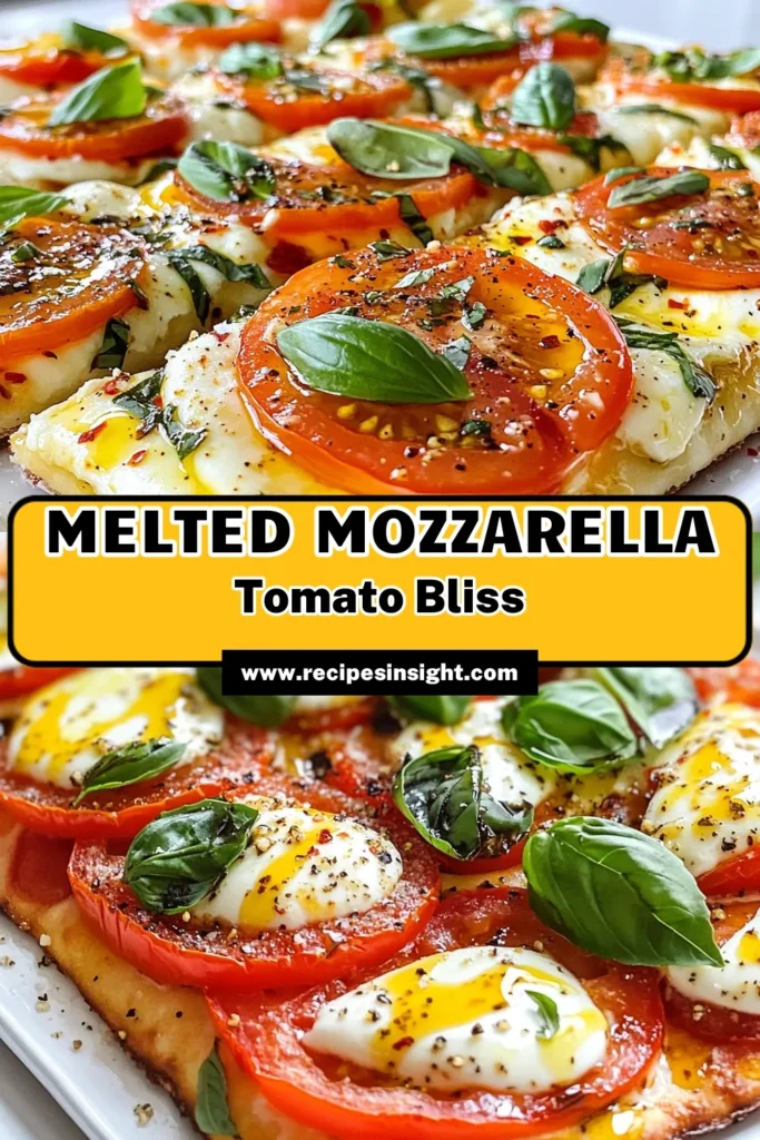 Looking for an easy and delicious appetizer? Try this Tomato Basil Mozzarella Flatbread! This simple mozzarella flatbread recipe features ripe tomatoes and fresh basil on a quick pizza dough or store-bought flatbread. Delight in flavors with each bite of this easy tomato mozzarella appetizer. Perfect for gatherings or a cozy night in. Save this fresh basil flatbread recipe and impress your guests today! #TomatoBasilFlatbread #MozzarellaFlatbread #EasyAppetizers #FreshBasil