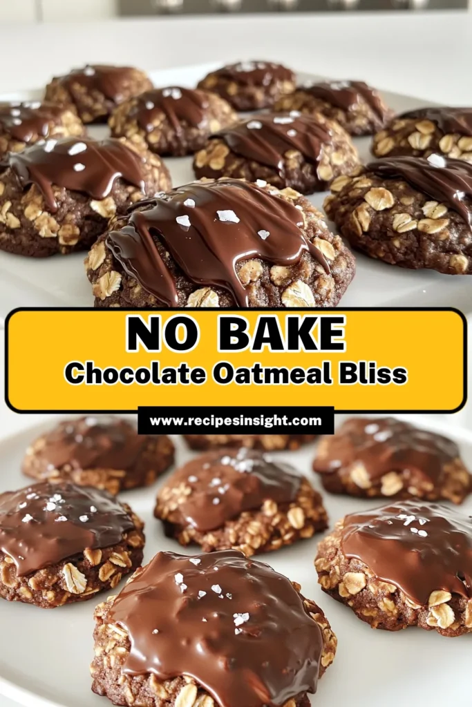 Indulge in the delightful world of No Bake Chocolate Oatmeal Cookies! These easy, delicious cookies come together in just 10 minutes with simple ingredients like rolled oats, peanut butter, and cocoa powder. Perfect for satisfying your sweet tooth without turning on the oven! Click to explore this quick recipe and impress your friends and family. Don’t miss out on these tasty treats! #ChocolateOatmealCookies #NoBakeCookies #HealthySnacks #DessertIdeas