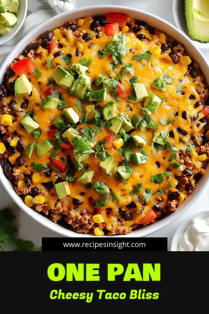 Looking for a quick and delicious meal? Try this Cheesy Taco Skillet Recipe featuring ground turkey for a healthier twist! This One-Pan Cheesy Fiesta Skillet combines black beans, corn, and tasty seasonings for an easy taco dinner recipe that the whole family will love. Perfect for busy weeknights, this Cheesy Black Bean Taco Skillet is flavorful and ready in just 25 minutes. Save this recipe for your next meal inspiration! #TacoRecipe #EasyDinner #OnePanMeals #TurkeyTacos