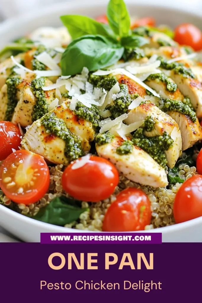 Looking for a quick and nutritious meal? Try this Pesto Chicken Quinoa Skillet! Packed with flavors, it combines quinoa, tender chicken, and fresh veggies for a satisfying easy skillet dinner. Enjoy this delightful dish perfect for any night. Discover more quinoa chicken recipes and explore healthy quinoa recipes that your family will love. Save this recipe for later and get cooking! #PestoRecipesWithChicken #EasySkilletDinner #HealthyQuinoaRecipes #QuinoaChickenRecipes