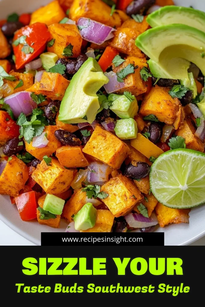 Savor the flavors of our Southwest Sweet Potato Skillet for a delicious and healthy meal! This easy recipe combines sweet potatoes, colorful peppers, and protein-rich black beans for a satisfying vegetarian skillet meal. Perfect for anyone looking for healthy sweet potato recipes or spicy sweet potato dishes. Enjoy versatile flavors and vibrant colors in just 30 minutes! Save this recipe now for your next dinner! #HealthyEating #VegetarianRecipes #SkilletMeals #QuickRecipes