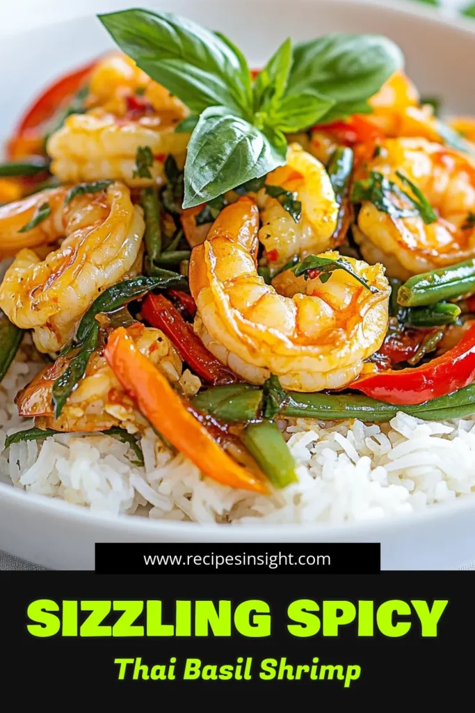 Discover the ultimate Spicy Thai Basil Shrimp recipe that brings bold flavors to your dinner table in just 20 minutes! This Thai shrimp stir-fry features fresh garlic shrimp with basil, red bell peppers, and green beans, making it an easy Thai basil dish perfect for a quick shrimp dinner. Get ready to impress your family with this delicious meal! Save this recipe for your next culinary adventure! #SpicyThaiBasilShrimp #QuickDinnerIdeas #EasyRecipes #ThaiShrimpStirFry