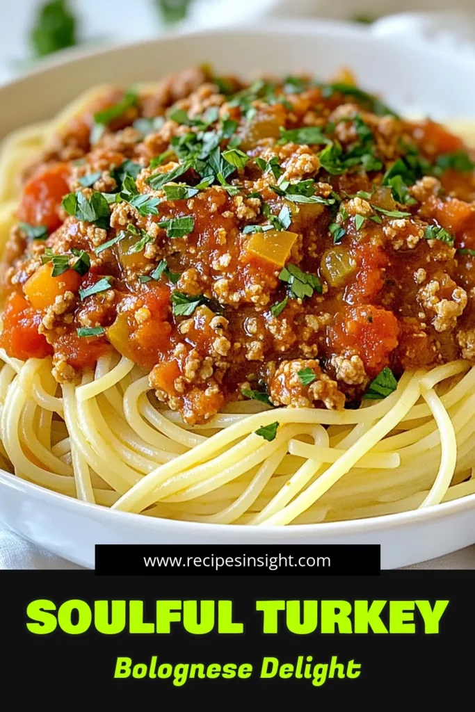 Looking for a delicious and nutritious meal? Try this Garlic Herb Turkey Bolognese! This Healthy Turkey Bolognese Recipe features ground turkey, fresh herbs, and a rich tomato sauce, making it a perfect Easy Bolognese Sauce with Turkey for weeknight dinners. Enjoy this Italian Turkey Bolognese Recipe over your favorite pasta for a satisfying dish. Save and share this scrumptious recipe now! #HealthyEating #PastaLovers #TurkeyBolognese #EasyRecipes