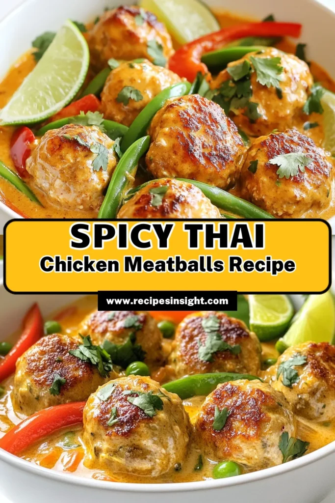 Discover the deliciousness of Thai red curry chicken meatballs with this easy ground chicken meatballs recipe! These flavorful baked meatballs are simmered in a rich coconut milk curry sauce, making it the perfect easy Thai curry dish. Ready in just 40 minutes, this meal is sure to impress. Enjoy it over jasmine rice or noodles. Don't forget to save this recipe for your next dinner! #ThaiRedCurry #ChickenMeatballs #CoconutMilk #CurrySauce
