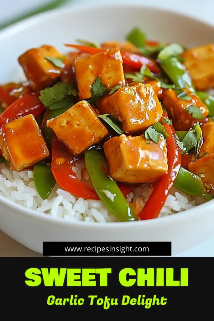 Indulge in this delicious sweet chili garlic tofu stir fry, the perfect easy vegan stir fry recipe! With crispy tofu, colorful bell peppers, and snap peas, this vegetarian sweet chili dish is not only quick to make but also bursting with flavor. Enjoy a satisfying quick tofu dinner in just 30 minutes! Try this simple recipe and elevate your weeknight meals. Save it for later! #VeganRecipes #TofuStirFry #SweetChiliGarlicTofu #EasyDinner
