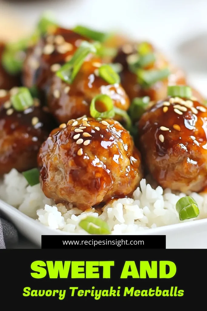 Discover the ultimate healthy teriyaki recipe with these homemade baked teriyaki meatballs! Made with ground chicken, these easy meatball recipes are perfect for a quick weeknight dinner. Packed with flavor and drizzled in a delicious homemade teriyaki sauce, this dish is sure to impress. Try this simple recipe today and enjoy a nutritious meal the whole family will love! Save this recipe now! #BakedTeriyakiMeatballs #HealthyRecipes #GroundChickenMeatballs #EasyMeatballRecipes