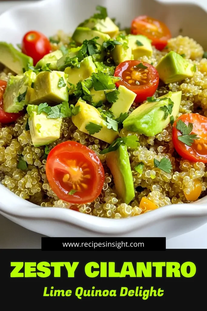Elevate your mealtime with this refreshing Cilantro Lime Quinoa recipe! Packed with vibrant flavors and bright ingredients, it's perfect as a side dish or a light main. Follow our simple step-by-step guide to create a dish that's not only delicious but also nutritious. Ready to impress your taste buds? Click through to explore the full recipe and make this delightful dish today! #CilantroLimeQuinoa #HealthyRecipes #QuinoaSalad #MealPrepIdeas