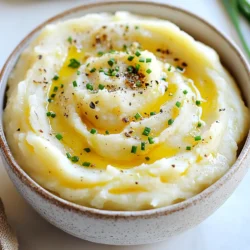 - 2 pounds Yukon gold potatoes, peeled and cut into chunks - 1 head of garlic - 4 tablespoons unsalted butter - ½ cup heavy cream - ½ cup sour cream - Salt and pepper to taste These main ingredients give the dish its rich, creamy flavor. Yukon gold potatoes are perfect for mashing. They are buttery and smooth. Roasting the garlic adds a sweet, nutty taste. It transforms the dish into something special. - Fresh chives, chopped for garnish Chives add a fresh, mild onion flavor. They also enhance the presentation. A sprinkle of chives makes your mashed potatoes look even better. You can also drizzle some olive oil for added flavor. - For a dairy-free option, use almond milk instead of heavy cream. - Substitute vegan butter for unsalted butter. - For a lighter version, use Greek yogurt instead of sour cream. These substitutions help meet different dietary needs. You can still enjoy flavorful mashed potatoes with these changes. Remember, cooking is all about creativity. Adjust ingredients to fit your taste and diet! {{ingredient_image_1}} First, preheat your oven to 400°F (200°C). Take a head of garlic and cut off the top to show the cloves. Drizzle it with olive oil. Wrap the garlic in aluminum foil. Place it in the oven and roast for 30 to 35 minutes. The garlic should be soft and caramelized when done. This step gives your mashed potatoes a rich, sweet flavor. While the garlic roasts, fill a large pot with salted water and bring it to a boil. Peel and cut 2 pounds of Yukon gold potatoes into chunks. Add the potato chunks to the boiling water. Cook them for about 15 to 20 minutes. You want them fork-tender. Once cooked, drain the potatoes well. Return them to the pot to keep them warm. Now, it’s time to mash! Squeeze the roasted garlic cloves into the pot with the potatoes. Add 4 tablespoons of unsalted butter, ½ cup of heavy cream, and ½ cup of sour cream. Use a potato masher or a ricer to mash everything together until smooth and creamy. Season your mashed potatoes with salt and pepper to taste. Transfer them to a serving bowl. Garnish with freshly chopped chives for a pop of color. Enjoy this creamy delight with your favorite main dish! To get that smooth texture, choose Yukon gold potatoes. They are buttery and creamy. Boil them until fork-tender but not mushy. Drain well, then return them to the pot. This helps remove extra moisture. Use a potato masher or ricer for the best results. Mixing in butter and cream while mashing makes it even creamier. You can add more flavor to your mashed potatoes. Try mixing in garlic powder or onion powder. Fresh herbs, like rosemary or thyme, can add a nice touch too. Don’t forget to taste as you season. A little salt and pepper go a long way in bringing out the flavors. Timing is key for perfect roasted garlic and potatoes. Start by roasting the garlic first. It takes about 30-35 minutes. While it roasts, boil the potatoes. This way, both will be ready at the same time. Squeeze the garlic into the pot right after the potatoes are done. This keeps everything warm and fresh for mashing. Pro Tips Use Yukon Gold Potatoes: These potatoes have a creamy texture and buttery flavor, making them perfect for mashed potatoes. Roast the Garlic: Roasting garlic enhances its sweetness and mellows its sharpness, creating a rich flavor in your mashed potatoes. Don't Overmix: For the creamiest mash, mix just until combined. Overmixing can lead to a gluey texture. Season Gradually: Taste as you go! Adjust the salt and pepper to your liking for the best flavor. {{image_2}} You can make these mashed potatoes vegan. Use olive oil instead of butter. Replace heavy cream and sour cream with coconut milk or cashew cream. This keeps the creaminess while making it dairy-free. You can change the flavor of your mashed potatoes. Try adding fresh herbs like rosemary or thyme. A dash of smoked paprika adds a warm kick. You can also mix in garlic powder for an extra garlic taste. Adding cheese can make these potatoes even better. Cheddar or parmesan cheese adds a rich flavor. Crumbled bacon gives a nice crunch and a smoky taste. For a creamy twist, stir in some cream cheese before mashing. To store leftover mashed potatoes, let them cool first. Place them in an airtight container. You can keep them in the fridge for up to three days. Make sure to label the container with the date. This helps you track freshness. When you are ready to reheat, use a saucepan on low heat. Add a splash of milk or cream to keep them creamy. Stir often to avoid burning. You can also use the microwave. Heat in short bursts, stirring in between. This will help them heat evenly. If you need to store mashed potatoes longer, freezing is a great option. Scoop the mashed potatoes into freezer-safe bags or containers. Flatten them for easy stacking. Label the bags with the date. They can last up to two months in the freezer. Thaw them in the fridge overnight before reheating. Roasted garlic mashed potatoes last about 3 to 5 days in the fridge. Store them in an airtight container. This keeps them fresh and prevents drying. Before serving, check for any odd smells or changes. If they seem fine, just reheat and enjoy. Yes, you can use other potatoes, but Yukon gold is best. Russet potatoes work well too. They give a fluffy texture. Red potatoes can add a nice color and taste. Just remember, different potatoes may change the creaminess. You can make these mashed potatoes a day before. Prepare them fully, then cool them down. Store in the fridge in an airtight container. When ready to serve, reheat on the stove or in the microwave. Add a splash of cream for extra smoothness. Roasted garlic mashed potatoes are simple and fun to make. We covered key ingredients and substitutions for everyone. You learned how to prep garlic and cook potatoes perfectly. We shared tips to achieve a creamy texture and added flavor. There are many tasty variations and storage tips to keep leftovers fresh. You can enjoy these potatoes any time, and they fit many diets. So, gather your ingredients and start creating a dish that will impress!