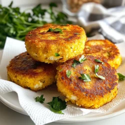 To make tasty lemon garlic tuna cakes, you need just a few key items: - 2 cans (5 oz each) tuna, drained - 1/2 cup breadcrumbs (preferably whole wheat) - 1/4 cup finely chopped green onions - 2 cloves garlic, minced - 1 large egg - 2 tablespoons mayonnaise - 1 tablespoon Dijon mustard - 1 tablespoon fresh lemon juice - Zest from 1 lemon - Salt and pepper to taste - Olive oil for frying - Fresh parsley for garnish (optional) These ingredients bring out the fresh, bright flavors in the dish. Tuna gives you protein, while lemon adds zest. You can tweak this recipe to fit your taste. Here are some great options: - Chopped bell peppers for crunch - Celery for a fresh bite - A pinch of cayenne for heat - Grated cheese for creaminess Feel free to mix and match. It’s fun to experiment! If you have special dietary needs, you can make easy swaps: - Use chickpeas instead of tuna for a plant-based option. - Substitute gluten-free breadcrumbs for a gluten-free dish. - Replace mayonnaise with Greek yogurt for less fat. These substitutes keep the dish tasty while fitting your diet. Enjoy making lemon garlic tuna cakes your way! {{ingredient_image_1}} First, grab a large mixing bowl. Open the two cans of tuna and drain them well. Add the drained tuna to the bowl. Next, add in half a cup of breadcrumbs for a nice texture. I prefer whole wheat breadcrumbs for added flavor. Then, chop up a quarter cup of green onions and toss them in. Don’t forget to mince two cloves of garlic. Add the garlic to the bowl too. Mix everything together until it is well combined. Now, take another bowl and crack one large egg into it. Whisk the egg until it’s smooth. Next, add two tablespoons of mayonnaise for creaminess. Then, mix in one tablespoon of Dijon mustard for a hint of tang. Squeeze in one tablespoon of fresh lemon juice and add the zest from one lemon. This will add a bright flavor. Stir the mixture until it is smooth and all the ingredients are blended well. Pour the egg mixture into the bowl with the tuna mixture. Stir until everything is fully combined. Season with salt and pepper to taste. Now, it's time to form the cakes. Take a portion of the mixture and shape it into patties, about two to three inches wide and half an inch thick. Heat a skillet over medium heat. Drizzle some olive oil to coat the bottom. Once the oil is hot, carefully place the tuna cakes in the skillet. Cook them for about four to five minutes on each side. You want them to be golden brown and crispy. When they're done, remove them from the skillet and place them on a paper towel-lined plate to soak up extra oil. Enjoy your tasty lemon garlic tuna cakes! To make the best tuna cakes, follow these tips: - Use quality tuna. Canned tuna in water or oil works well. - Drain the tuna well. This helps prevent soggy cakes. - Mix gently. Over-mixing can make the cakes tough. - Shape the patties evenly. This ensures they cook evenly. - Preheat the skillet. A hot pan gives a nice golden color. Here are some common mistakes to avoid: - Don’t skip the breadcrumbs. They hold the cakes together. - Be careful with salt. Canned tuna can be salty. - Avoid overcrowding the pan. Cook in batches for the best crispiness. - Let them cool slightly before serving. This helps them firm up. Lemon garlic tuna cakes are tasty on their own. Here are some ideas: - Serve with a fresh salad. A light lemon vinaigrette pairs well. - Try a dollop of tartar sauce. It adds a nice creamy touch. - Pair with roasted veggies. They add color and nutrition. - Garnish with fresh parsley. It makes the dish pop visually. These tips will help you make perfect lemon garlic tuna cakes every time. Enjoy your cooking! Pro Tips Use Quality Tuna: Opt for tuna packed in olive oil for a richer flavor and better texture. Chill the Mixture: Allow the tuna mixture to chill in the fridge for 30 minutes before forming patties to help them hold their shape. Test the Patties: Fry a small test patty first to check the seasoning and adjust as necessary before cooking the whole batch. Serve with Sauce: Pair the tuna cakes with a tangy dipping sauce, like tartar sauce or aioli, for an extra flavor boost. {{image_2}} You can boost the taste of lemon garlic tuna cakes by adding herbs and spices. Fresh dill or parsley adds a nice touch. You might also try adding a pinch of red pepper flakes for heat. Consider using dried herbs, like oregano or thyme. These herbs are easy to find. You can mix them right into the tuna mixture. Experiment with your favorites to find the best blend. If you want to try something new, you can swap tuna for other proteins. Canned salmon works great and gives a different flavor. You could also use cooked chickpeas for a vegetarian option. Mash them well to keep the texture right. For those who avoid fish, shredded chicken is a solid choice. It’s still easy to make and tastes good. The key is to keep the mixture moist and flavorful, no matter the protein you choose. Serving tuna cakes can be just as fun as making them. Try placing the cakes on a bed of mixed greens for a fresh touch. You can also serve them with a side of tangy coleslaw for crunch. For a tasty dip, mix yogurt with lemon juice and herbs. This adds a creamy element that pairs well. You could also serve the cakes with a side of roasted vegetables for a healthy meal. Don’t forget to experiment with sauces, too. A drizzle of sriracha or a simple garlic aioli can take these cakes to the next level. Enjoy creating your own perfect plate! To keep your leftover tuna cakes fresh, place them in an airtight container. Make sure they cool down to room temperature first. This helps avoid moisture buildup. Store them in the fridge. They should last for about 3 days. If you want to eat them later, freezing is a great option. To freeze tuna cakes, wrap each cake in plastic wrap. Then place them in a freezer-safe bag or container. This method prevents freezer burn. You can freeze them for up to 2 months. When you're ready to eat, simply thaw them in the fridge overnight. For the best taste, reheat your tuna cakes in a skillet. Heat a little olive oil over medium heat. Cook the cakes for about 3-4 minutes on each side. This helps them stay crispy. You can also use an oven. Preheat it to 350°F and bake the cakes for about 10-15 minutes. Enjoy them warm, just like when they were fresh! Yes, you can use fresh tuna. Just cook the fresh tuna first. After cooking, shred it into small pieces. This will give your cakes a nice texture. The flavor will be fresh and bright. You might need to adjust the cooking time a little. Cook the cakes until they are golden brown. You will notice a nice golden color on both sides. The cakes should feel firm when you touch them. If they look crispy and brown, they are likely done. You can also use a food thermometer. The inside should reach 165°F (74°C) for safety. Lemon garlic tuna cakes pair well with many sides. Here are a few tasty options: - A fresh green salad with lemon dressing - Steamed vegetables like broccoli or green beans - Roasted potatoes or sweet potatoes - A light pasta salad with herbs and olive oil - Quinoa or rice with fresh herbs These sides will add color and flavor to your meal. Enjoy your meal with a nice balance of tastes and textures! Lemon garlic tuna cakes are easy to make and tasty. We discussed key ingredients, steps for making them, and tips for success. You learned how to store leftovers and even customize your cakes. These simple cakes offer many ways to enjoy tuna. Experiment with flavors and serving ideas to find your favorite. With these tools and facts, you can whip up a delicious meal that everyone will love. Dive into cooking and make your own tuna cakes tonight!