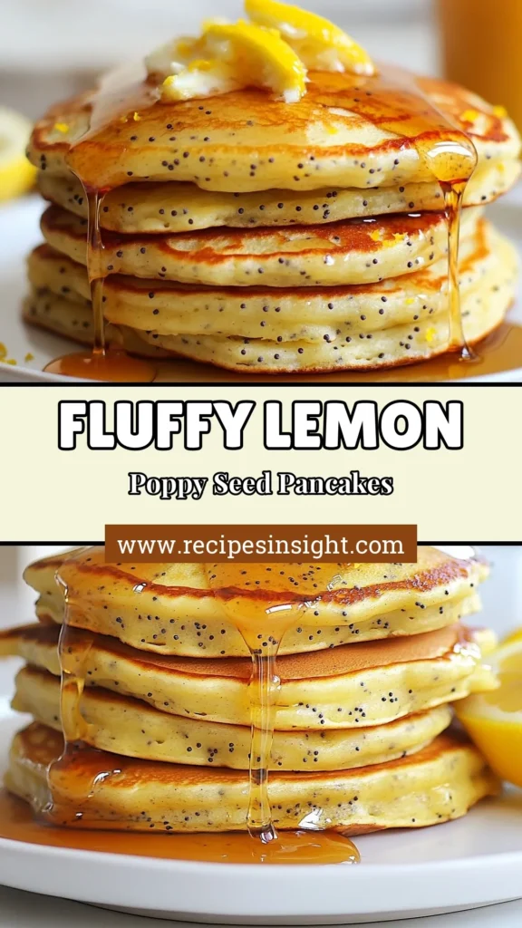 Indulge in these delightful Lemon Poppy Seed Pancakes for a refreshing breakfast treat! This easy Ricotta Pancakes Recipe combines creamy ricotta with zesty lemon and crunchy poppy seeds for a delicious twist on traditional pancakes. Perfect for lazy weekends or special occasions, these Lemon Pancakes are sure to impress. Try this recipe and enjoy a burst of flavor in every bite! Save this for your next brunch! #PoppySeedBreakfastIdeas #EasyPancakeRecipes #LemonPancakes #RicottaPancakesRecipe