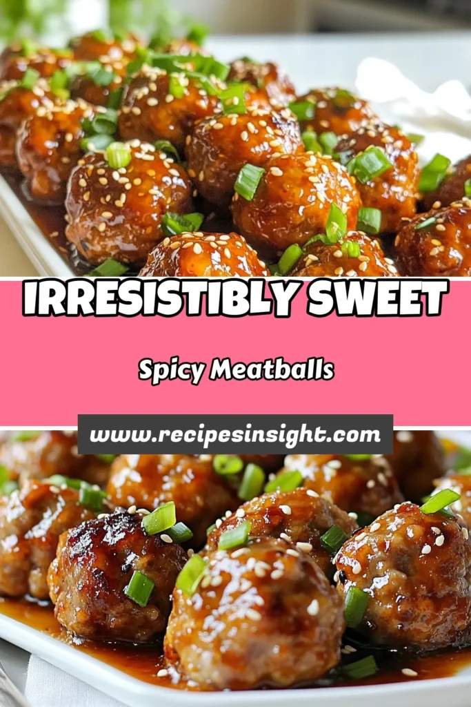 Discover how to make these delicious Sweet & Spicy Korean Meatballs that are sure to impress! This Korean meatball recipe features ground beef flavored with gochujang for a spicy kick, balanced by a hint of sweetness. Perfectly baked for a healthier option, these sweet and spicy meatballs are great as appetizers or main dishes. Try this easy ground beef meatballs recipe today and enjoy a unique culinary experience! Save this recipe for later! #KoreanMeatballs #SweetAndSpicy #GochujangMeatballs #BakedMeatballs