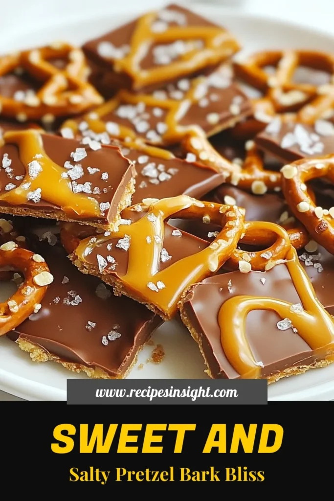 Indulge in a delightful treat with this easy Salted Caramel Pretzel Bark recipe! Perfect for satisfying your sweet cravings, this no-bake dessert combines crunchy mini pretzels, creamy caramel, and rich chocolate, creating a perfect balance of sweet and salty flavors. Enjoy this simple yet irresistible chocolate pretzel snack at gatherings or as a special treat. Save this recipe for your next baking adventure! #SaltedCaramelPretzelBark #EasyDessertRecipes #SweetAndSaltyTreats #NoBakeDesserts