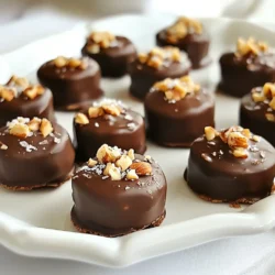 - Ripe bananas - Dark or milk chocolate chips - Coconut oil (optional) - Crushed nuts - Sea salt (optional) - Toothpicks or popsicle sticks Chocolate-covered banana bites are easy to make. You only need a few simple ingredients. Start with ripe bananas. They should be sweet and soft. Next, choose your chocolate. You can use dark chocolate or milk chocolate chips. Dark chocolate gives a rich taste, while milk chocolate is sweeter. If you want smooth chocolate, add a bit of coconut oil. This helps it melt well. You can also add some crunch with crushed nuts. Almonds, walnuts, or peanuts work great. A sprinkle of sea salt adds a tasty twist. It balances the sweetness of the chocolate and bananas. Finally, grab some toothpicks or popsicle sticks. These make dipping easier. You can dip your banana slices without making a mess. With these ingredients, you are ready to make a fun treat! {{ingredient_image_1}} First, grab a baking sheet. Line it with parchment paper. This makes it easy to lift the bites later. It also keeps everything clean. Next, take your ripe bananas. Slice them into 1-inch rounds. Place them evenly on the baking sheet. If you like, insert toothpicks or popsicle sticks into each slice. This helps with dipping later. Now it’s time to melt the chocolate. In a microwave-safe bowl, add your chocolate chips. You can also add coconut oil to make it smooth. Microwave the chocolate in 30-second bursts. Stir after each interval. Keep going until it is fully melted and creamy. Grab your banana slices. Dip each slice into the melted chocolate. Make sure to coat them fully. If you used sticks, hold the slice by the stick while dipping. This keeps your hands clean! After dipping, place the chocolate-covered slices back on the baking sheet. Before the chocolate sets, sprinkle crushed nuts on top. You can also add a pinch of sea salt for extra flavor. Once all slices are done, put the baking sheet in the freezer. Let them chill for about 30 minutes. This helps the chocolate harden. After freezing, enjoy your tasty chocolate-covered banana bites! Store them in an airtight container in the fridge for up to a week. Pick the chocolate you love. Dark chocolate gives a rich taste. Milk chocolate is sweeter and creamier. You can also try white chocolate for a fun twist. If you want smoother chocolate, add a tablespoon of coconut oil. It helps the chocolate melt nicely. To get a nice coat, melt the chocolate slowly. Microwave it in short bursts of 30 seconds. Stir it well after each burst. This way, the chocolate won’t burn. When dipping the banana slices, hold them by the stick to keep your hands clean. Make sure to dip quickly so the chocolate covers all sides. Get creative with toppings! Crushed nuts add crunch and flavor. Try almonds, walnuts, or peanuts. You can also use sprinkles or shredded coconut for a fun look. For a sweet and salty mix, sprinkle a little sea salt on top. Consider adding a drizzle of peanut butter for extra taste. Pro Tips Use Ripe Bananas: Ensure your bananas are fully ripe for the best flavor and creaminess. Overripe bananas will yield a sweeter and more delicious bite. Chocolate Melting Technique: For a smoother melt, add coconut oil to the chocolate. This not only helps with consistency but also gives a nice sheen to the chocolate coating. Experiment with Toppings: Feel free to get creative with the toppings! Try using shredded coconut, sprinkles, or different types of nuts for added texture and flavor. Storing Tips: To keep your chocolate-covered banana bites fresh, store them in an airtight container in the fridge. They can last up to a week, but they're likely to be eaten much sooner! {{image_2}} You can switch up the chocolate for more fun. Try milk chocolate for a sweeter bite. If you want a richer flavor, use dark chocolate. You can also mix in peanut butter or almond butter for a creamy twist. You can even add some vanilla extract to the melted chocolate for extra taste. Each option adds a new layer of flavor to your banana bites. These chocolate-covered banana bites make great treats for any gathering. Serve them on a platter at parties for a fun snack. Guests will love picking them up by the stick. You can also pack them in lunch boxes for a tasty treat. They work well as a quick snack after school or as a sweet dessert after dinner. The options are endless, and they fit any occasion. For a lighter version, try yogurt-covered banana bites. Simply dip the banana in yogurt instead of chocolate. Greek yogurt adds protein too! If you want to keep the chocolate, use dark chocolate for a healthier choice. You can also add fruit mix-ins, like berries or coconut flakes, for added nutrition and flavor. These alternatives keep the fun but make them a bit healthier. To keep your chocolate covered banana bites fresh, use an airtight container. Place them in the fridge. This way, they won’t absorb any odors. You can stack them in a single layer or place parchment paper between layers. This helps to prevent sticking. These treats last about a week in the fridge. If you want to keep them longer, you can freeze them. In the freezer, they stay good for up to three months. Just remember to store them in an airtight container to avoid freezer burn. You can refreeze chocolate covered banana bites, but it’s best to avoid it. The texture may change after thawing. If you do refreeze them, make sure they are well-wrapped. This helps keep them safe and tasty. Chocolate covered banana bites can last up to one week if stored properly. Keep them in an airtight container in the fridge. After a week, they may start to lose their taste and texture. Yes, you can use other fruits! Strawberries, apples, and pineapple work great. Just slice them into bite-sized pieces. Each fruit adds a unique taste to your treat. If the chocolate doesn’t melt, it may be too cold or not mixed well. Try microwaving it in shorter bursts. Add a little coconut oil to help it melt smoothly. Stir well after each interval until it is nice and creamy. Yes, chocolate covered banana bites freeze well! Just place them in an airtight container. They can last for up to two months in the freezer. When you want to eat them, let them thaw in the fridge for a bit before enjoying. We discussed how to make delicious chocolate-covered banana bites. You learned about the right ingredients, easy steps, and creative tips. These bites are fun to make and great for snacks or parties. They can suit different tastes based on your choice of chocolate or toppings. Remember to store them well to keep them tasty. Enjoy making these treats and share them with friends and family!