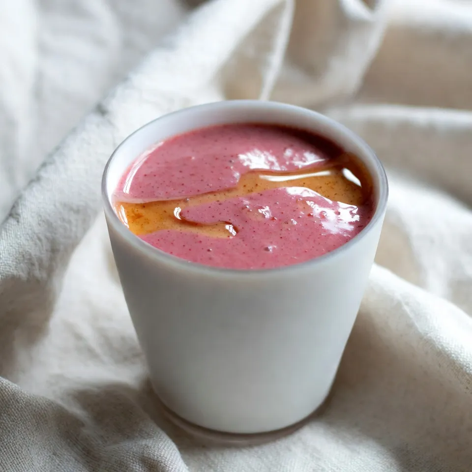 - 1 cup of fresh strawberries, hulled and halved - 1 frozen banana - 2 tablespoons of creamy peanut butter - 1 cup almond milk (or regular milk) - 1 tablespoon honey (optional) - 1/2 teaspoon vanilla extract - Ice cubes (optional) You need fresh strawberries for this smoothie. They bring a sweet, tangy taste. Make sure to hull and halve them for easy blending. A frozen banana adds creaminess and natural sweetness. It also helps chill the smoothie. Next, you’ll use creamy peanut butter. It makes the smoothie rich and nutty. Almond milk or regular milk adds a smooth base. Feel free to choose the milk you like best. Honey is optional but can add extra sweetness. If you want a hint of warmth, add vanilla extract. Ice cubes are great if you want a thicker drink. They will also make it extra cold and refreshing. With these ingredients, you can create a delicious and creamy strawberry peanut butter smoothie. {{ingredient_image_1}} - First, combine 1 cup of fresh strawberries and 1 frozen banana in the blender. - Next, add 2 tablespoons of creamy peanut butter to the mix. - Pour in 1 cup of almond milk, along with 1 tablespoon of honey and 1/2 teaspoon of vanilla extract. - Blend on high speed until the mixture is smooth and creamy. - You can adjust the sweetness by adding more honey if you like. - If you want a thicker smoothie, add a few ice cubes and blend again. - Pour the finished smoothie into glasses and serve right away. To make your smoothie thicker, add more frozen banana or some ice cubes. Ice gives it that nice, creamy texture. If you want a creamier feel, use more peanut butter or milk. Start with a little and blend. You can always add more if needed. For sweetness, start with one tablespoon of honey. Blend and taste. If you want it sweeter, add a bit more. Be careful not to add too much. You want to keep the flavor balanced. Frozen bananas are great because they chill your smoothie right away. They also give it a thicker texture. Fresh bananas can work too, but the smoothie may not be as cold. When using fresh strawberries, pick ones that are ripe and sweet. Look for bright red color and no bruises. If they are not sweet enough, add a little extra honey. You can also mix fresh and frozen strawberries for a fun twist! Pro Tips Use Frozen Bananas: They create a creamier texture and chill the smoothie without the need for ice. Adjust Sweetness: Taste your smoothie before serving and add more honey if you like it sweeter! Experiment with Nut Butters: Try almond butter or cashew butter for a different flavor profile. Add Greens: For a nutrient boost, throw in a handful of spinach or kale – you won’t taste it! {{image_2}} You can switch up the nut butter in this smoothie. Almond butter adds a nice twist. Sunflower seed butter works well too for nut-free diets. Both options keep the creamy texture. You can also choose different kinds of milk. If you want to skip dairy, try oat milk or coconut milk. These options make the smoothie tasty and creamy. Want to make your smoothie a bit greener? Add a handful of fresh spinach! It blends right in without changing the taste much. Spinach boosts nutrition and adds fiber. You can also mix in protein powder. This addition helps keep you full longer. Choose a flavor you like, such as vanilla or chocolate. It makes your smoothie even better! To store your leftover smoothie, first pour it into an airtight container. Seal it well to keep air out. Place the container in the refrigerator. It will stay fresh for up to 24 hours. When you’re ready to drink it, give it a good shake or stir. This helps mix any settled ingredients back together. If you want to store it for longer, freezing is a great option. Pour the smoothie into ice cube trays or freezer-safe bags. This way, you can make smaller portions. When you’re ready, just blend the frozen cubes with a bit of milk or yogurt for a quick treat. You can get creative with leftover ingredients. Use any extra strawberries in a fruit salad or on top of pancakes. The frozen banana can be added to your next smoothie for added creaminess. Another fun idea is to mix leftover smoothie into your oatmeal or yogurt. This adds a fruity twist to your breakfast. Just stir in a few spoonfuls, and enjoy the new flavor! A strawberry peanut butter smoothie packs a good amount of nutrients. Each serving has about: - Calories: 250 - Protein: 8 grams - Carbs: 38 grams - Fiber: 5 grams - Fat: 10 grams Strawberries add vitamins C and K, while peanut butter gives healthy fats and protein. Almond milk keeps it dairy-free and low-calorie. Yes, you can make this smoothie without bananas. If you skip the banana, the texture may change. Use avocado as a creamy replacement. You can also add extra strawberries or a bit of yogurt for thickness. To make a vegan version of this smoothie, follow these steps: - Use almond milk or any plant-based milk. - Skip the honey or use agave syrup instead. - Ensure your peanut butter is free from added sugars or animal products. This way, you keep all the creamy goodness without dairy. Strawberries are rich in antioxidants, which help fight free radicals. They are also low in calories and high in fiber, aiding digestion. Peanut butter is a source of protein and healthy fats, which can keep you full. Together, they create a balanced snack or meal. This blog post covered a delicious strawberry peanut butter smoothie, highlighting fresh and pantry ingredients. You learned how to blend for a creamy consistency and adapt with various options. We discussed storage and creative uses for leftovers. Smoothies are versatile and easy to customize. They can fit any diet or taste preference. I hope you feel inspired to try this recipe and explore variations that work for you. Enjoy the blend of flavors and nutrients this smoothie brings.